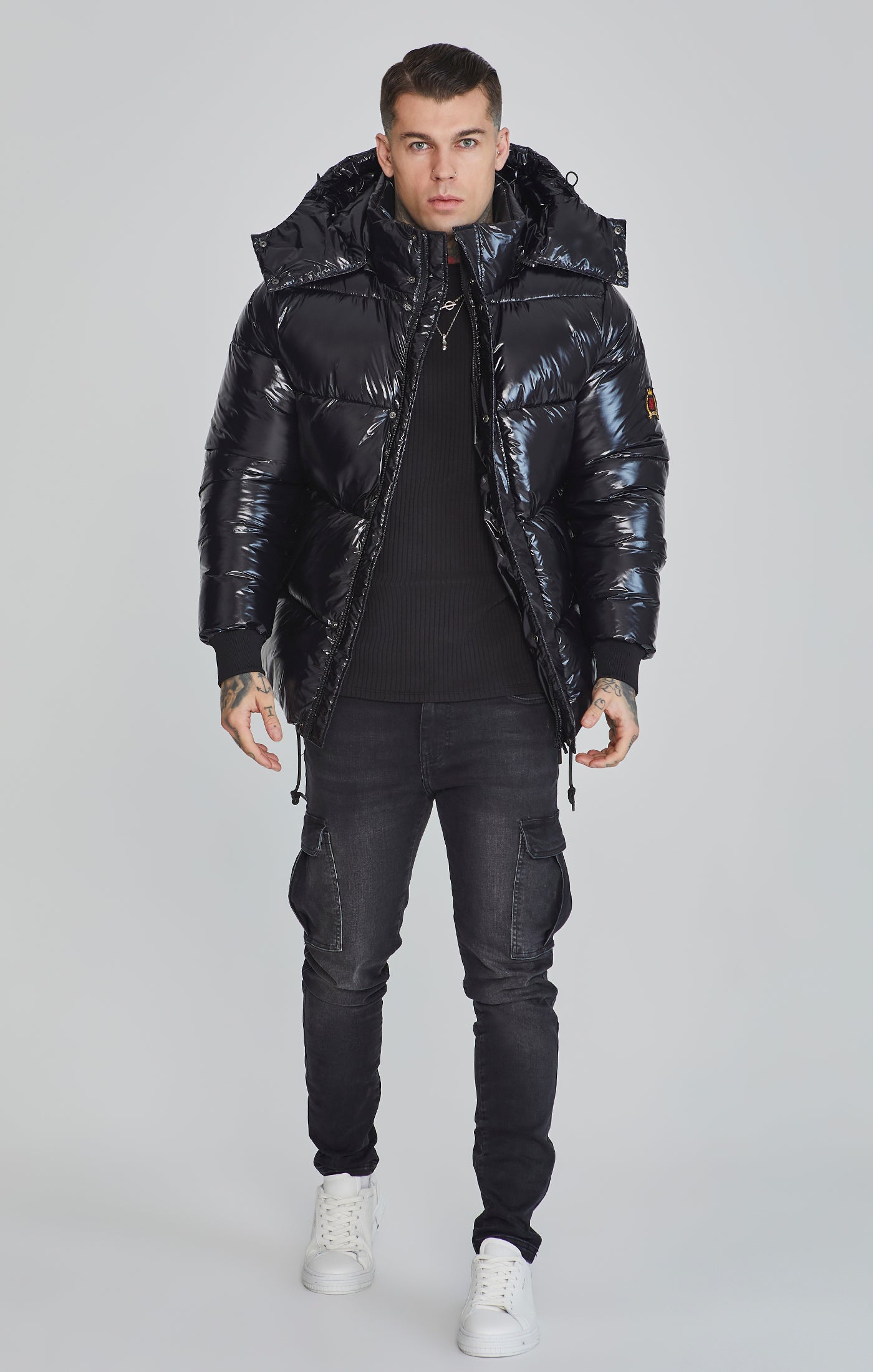 Puffer Jacket in Black Jackets SikSilk   