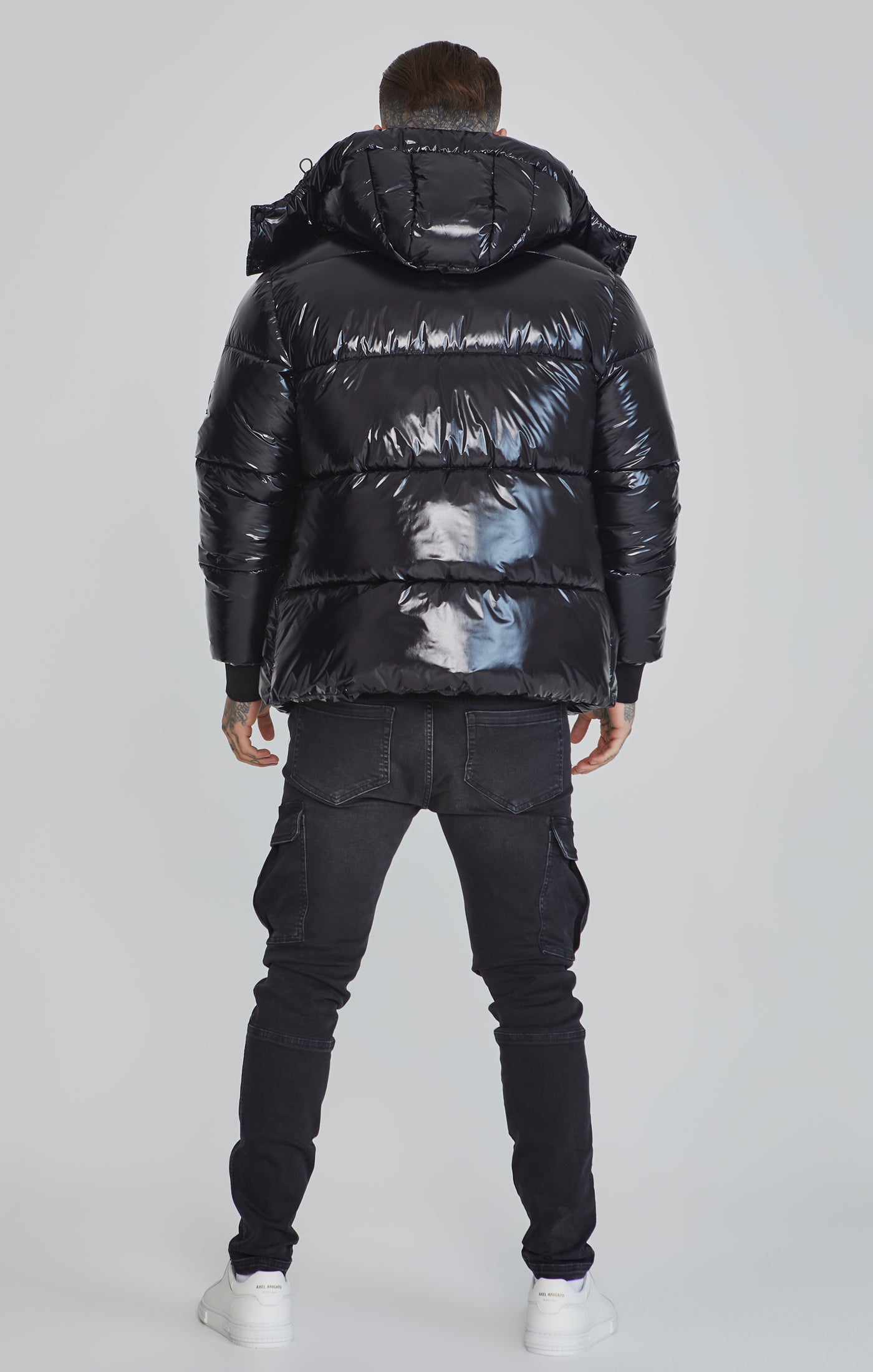 Puffer Jacket in Black Jackets SikSilk   