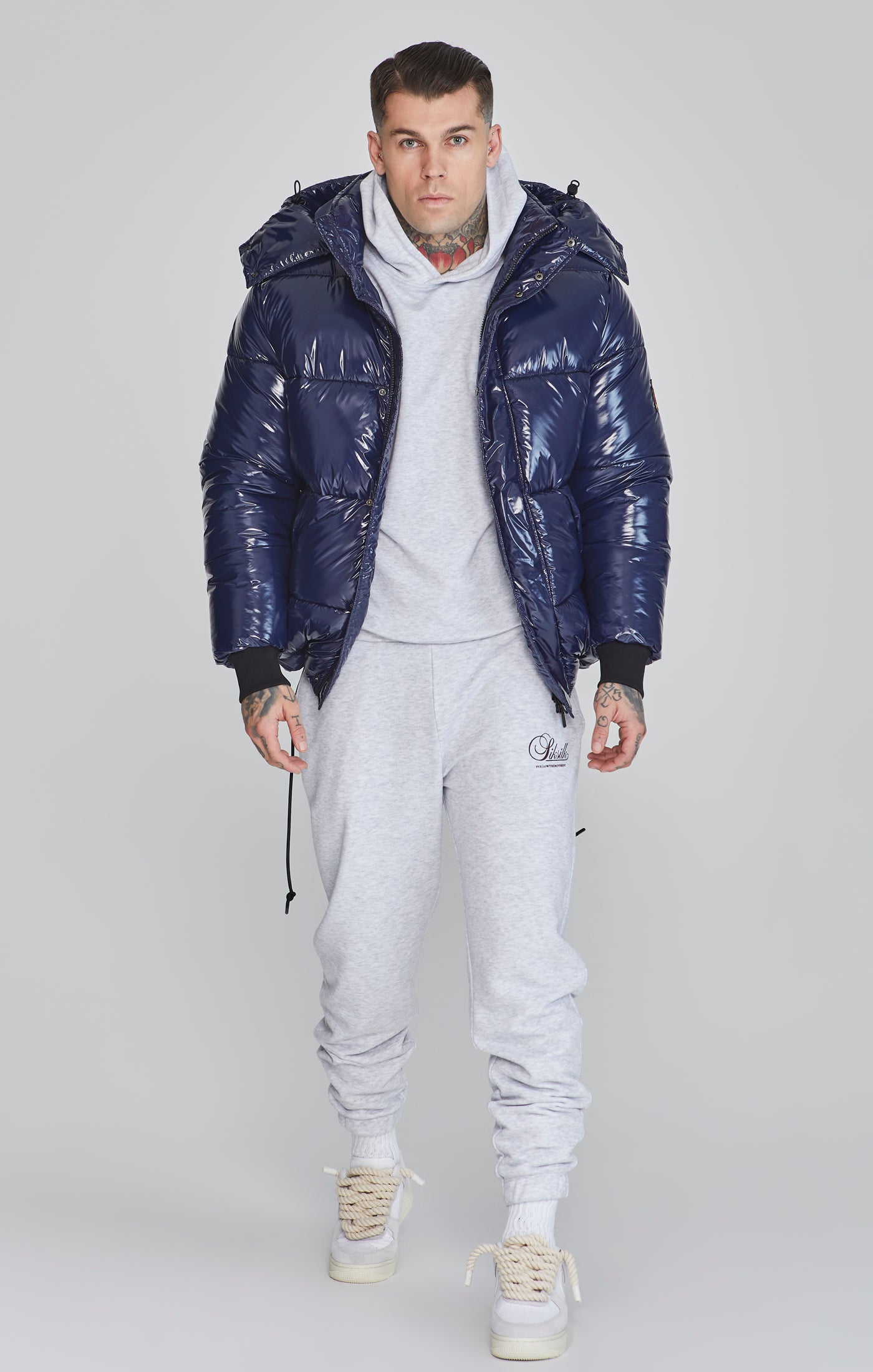 Puffer Jacket in Blue Jackets SikSilk   