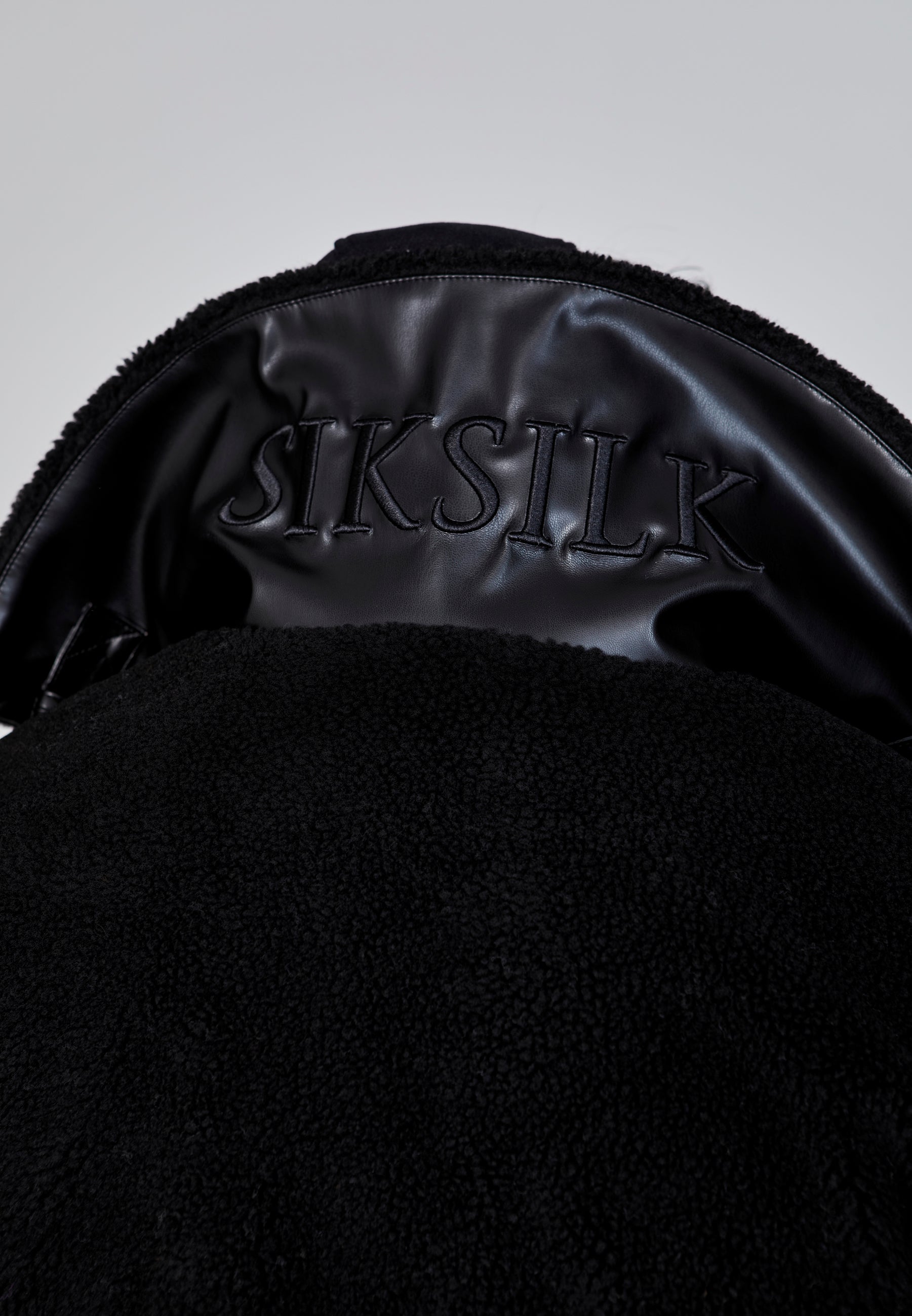 Sherpa Bomber Jacket in Black Jackets SikSilk   