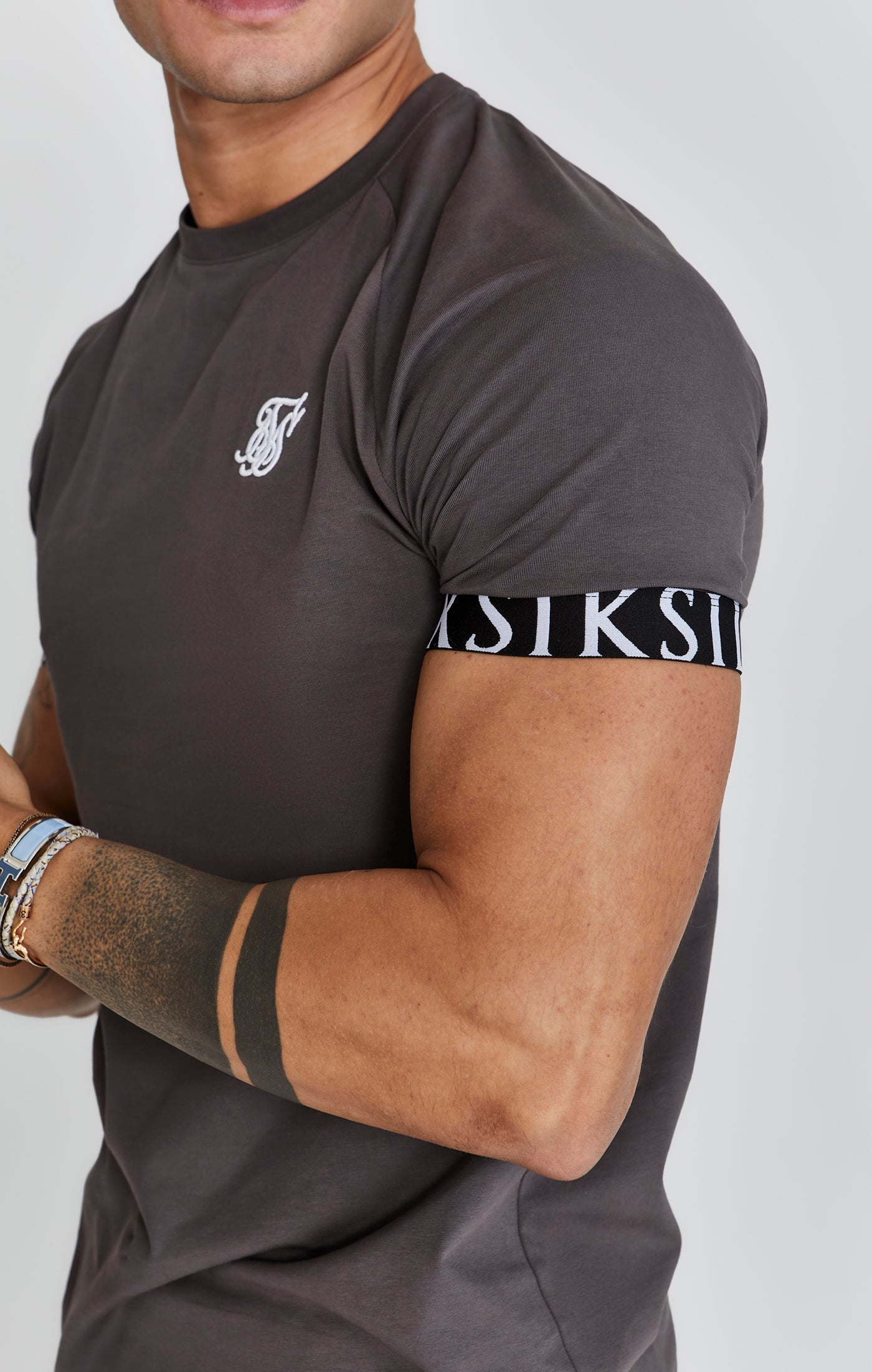 Tech T-Shirt in Grey T-Shirts SikSilk   