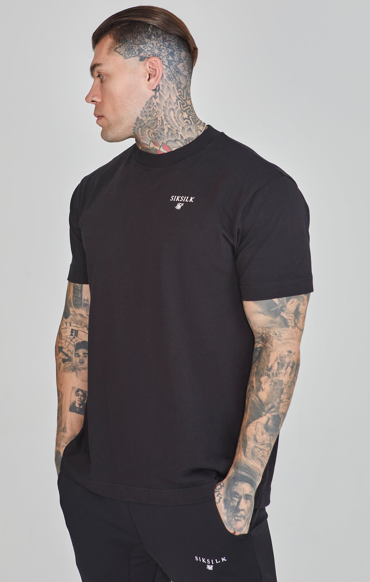 Graphic T-Shirt in Black T-Shirts SikSilk   