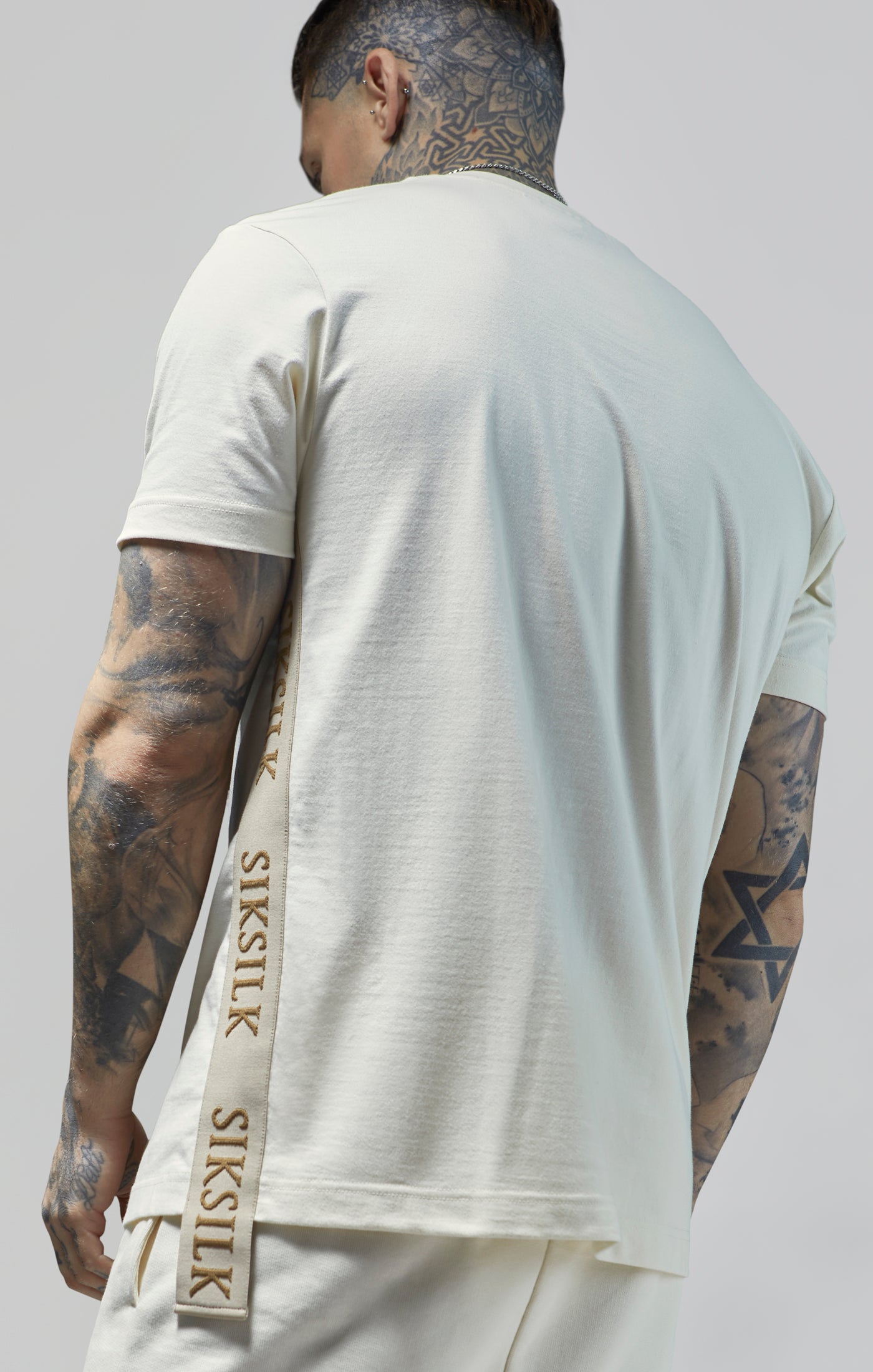 Oversized T-shirt in ecru T-shirts SikSilk   