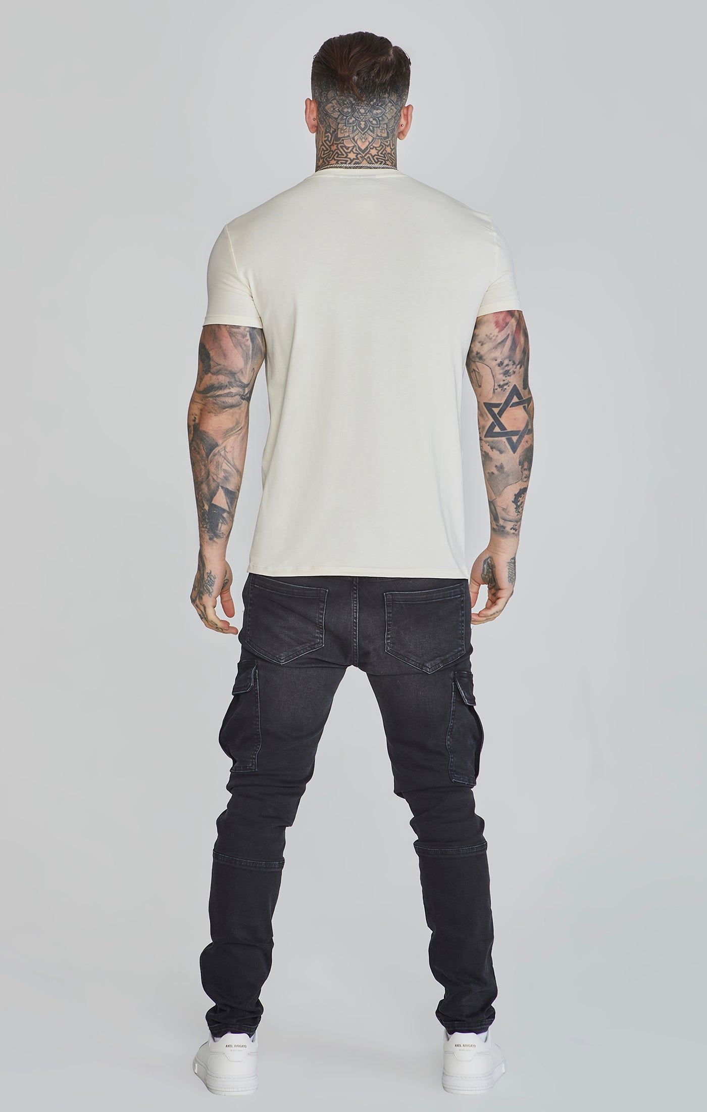 Muscle Fit T-Shirt in Ecru T-Shirts SikSilk   