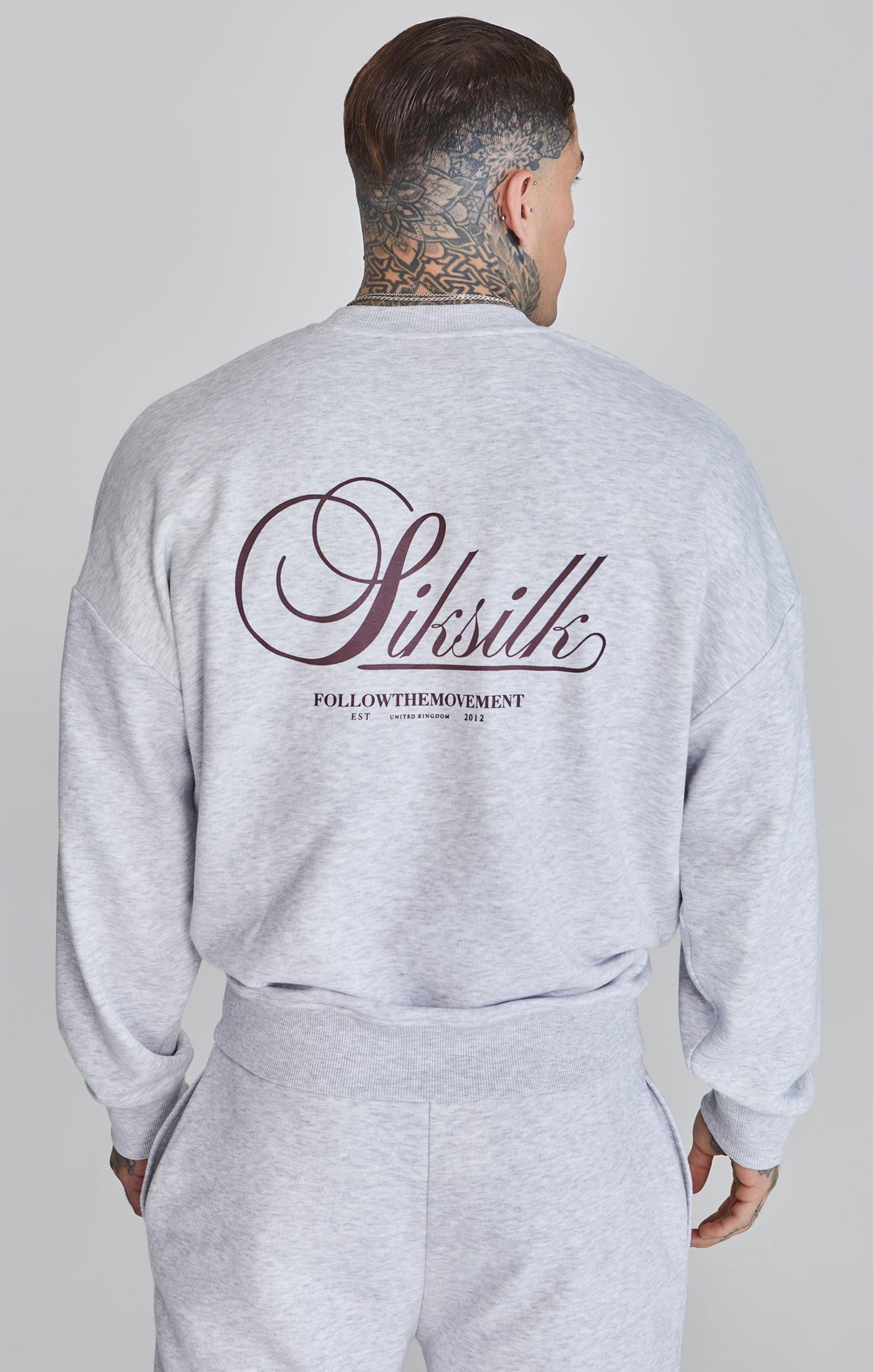 Graphic Sweater in Snow Marl Sweatshirts SikSilk   