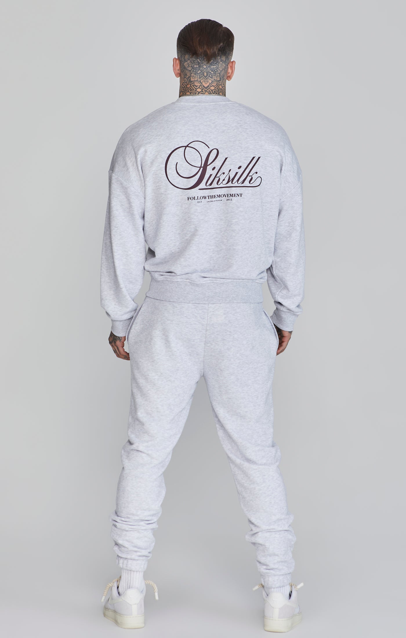 Graphic Sweater in Snow Marl Sweatshirts SikSilk   