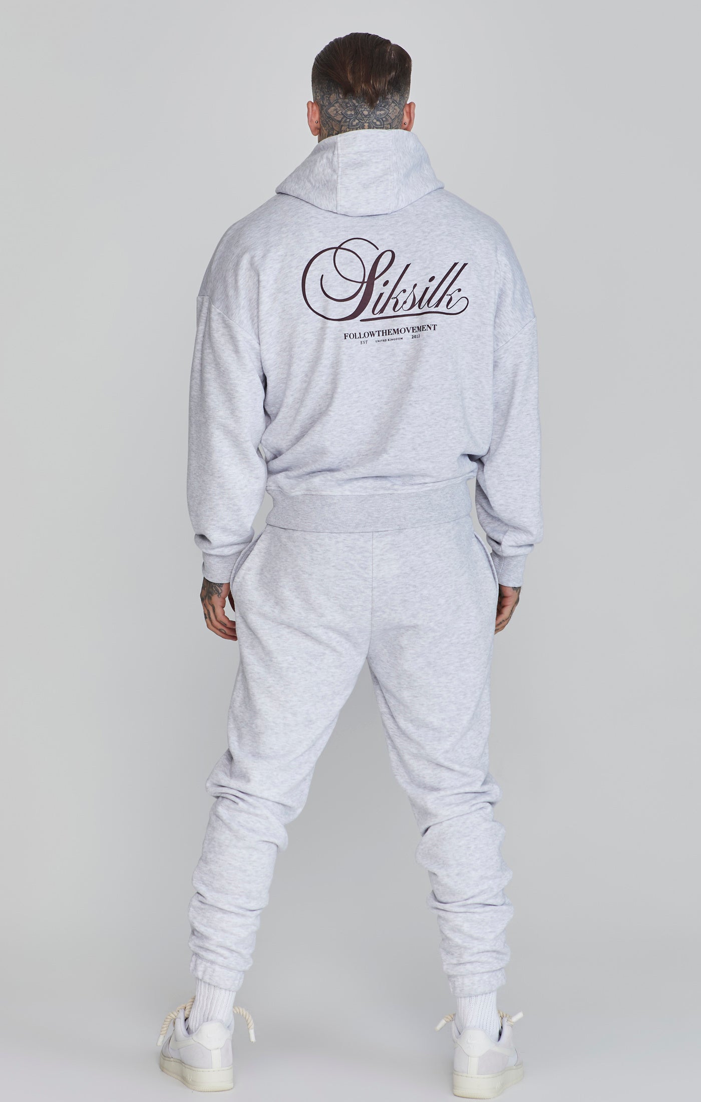 Graphic Hoodie in Snow Marl Hoodie SikSilk   