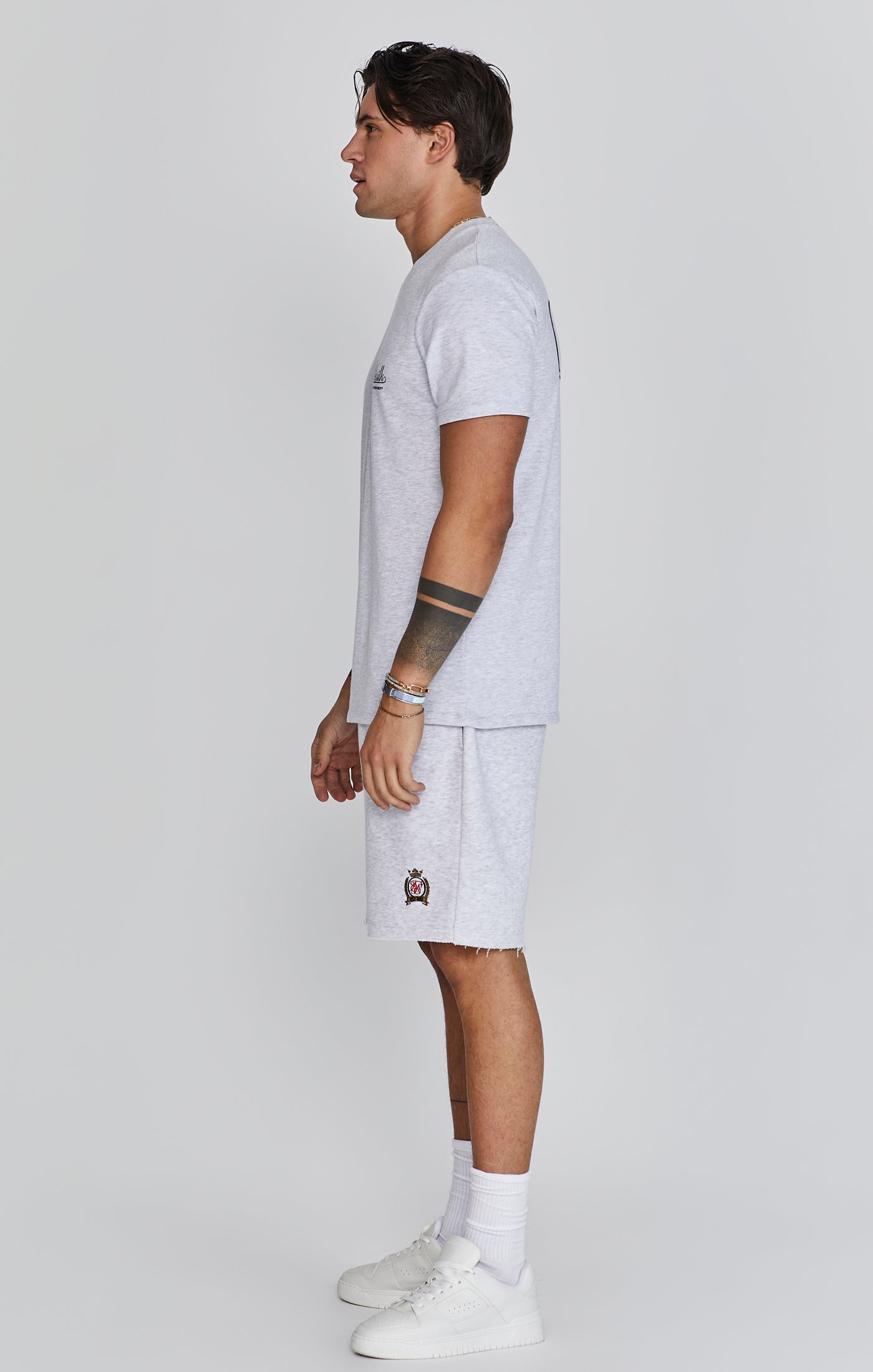 Graphic T-Shirt in Snow Marl T-Shirts SikSilk   