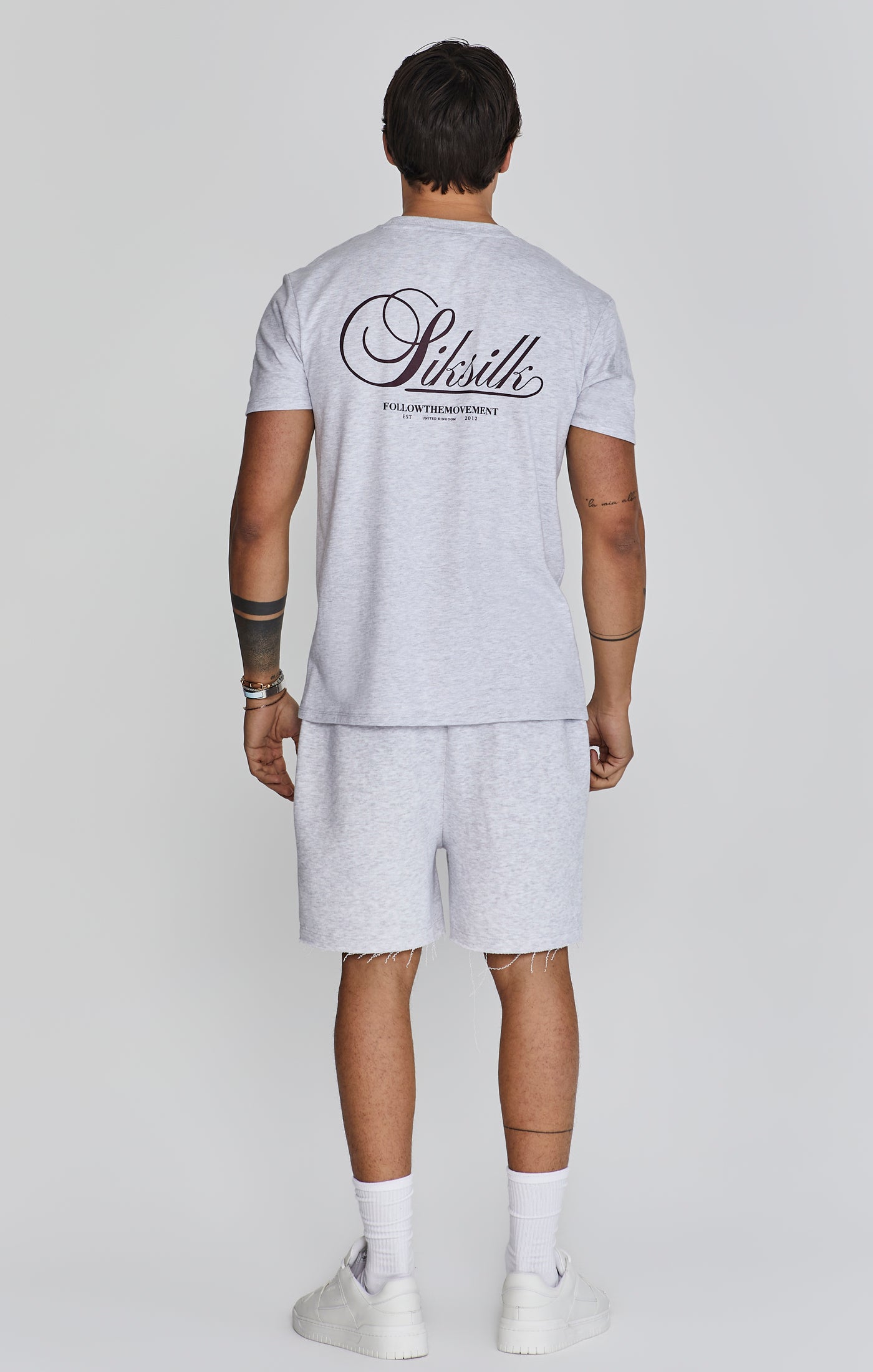 Graphic T-Shirt in Snow Marl T-Shirts SikSilk   