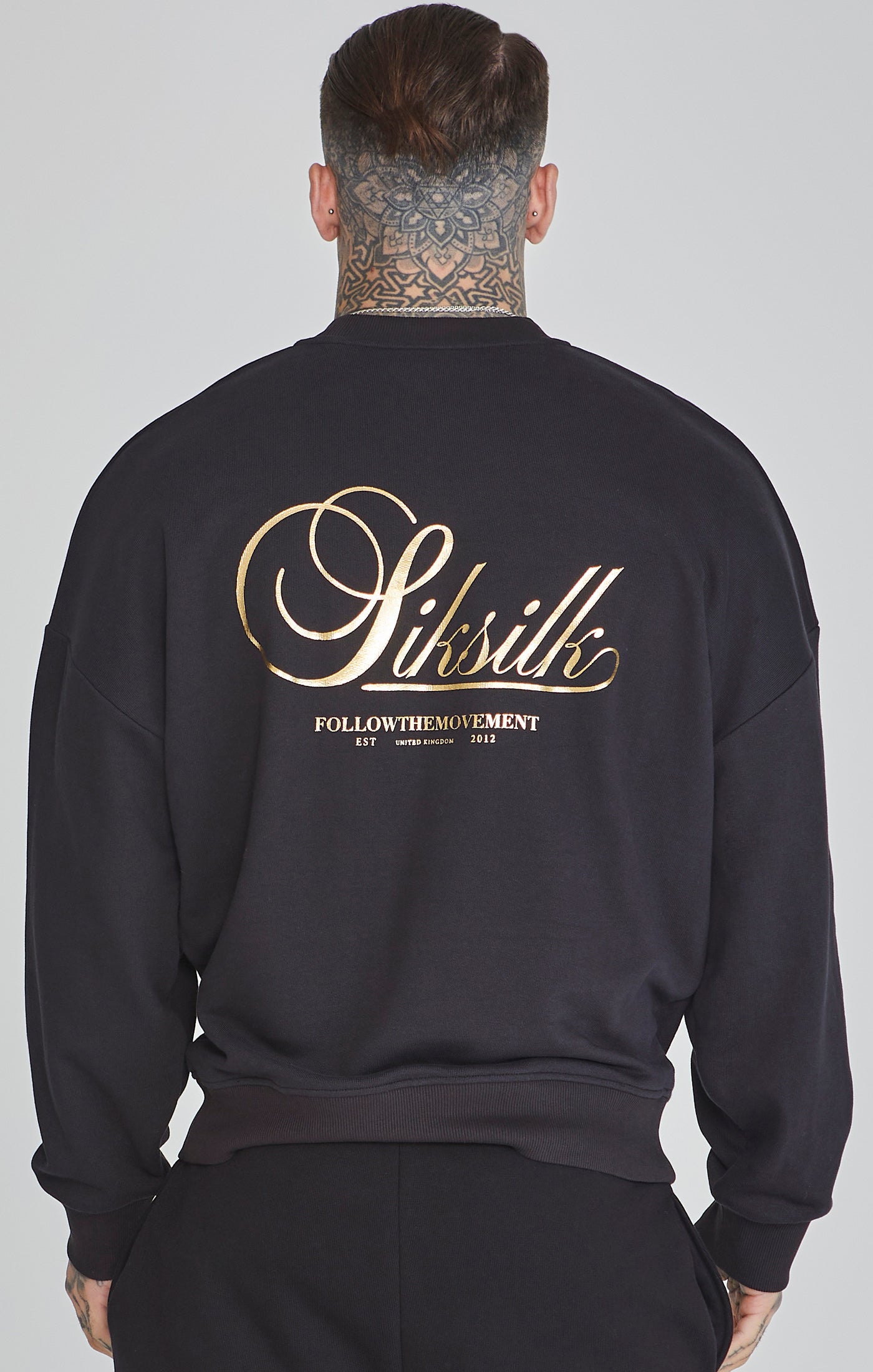 Graphic Sweater in Black Sweatshirts SikSilk   