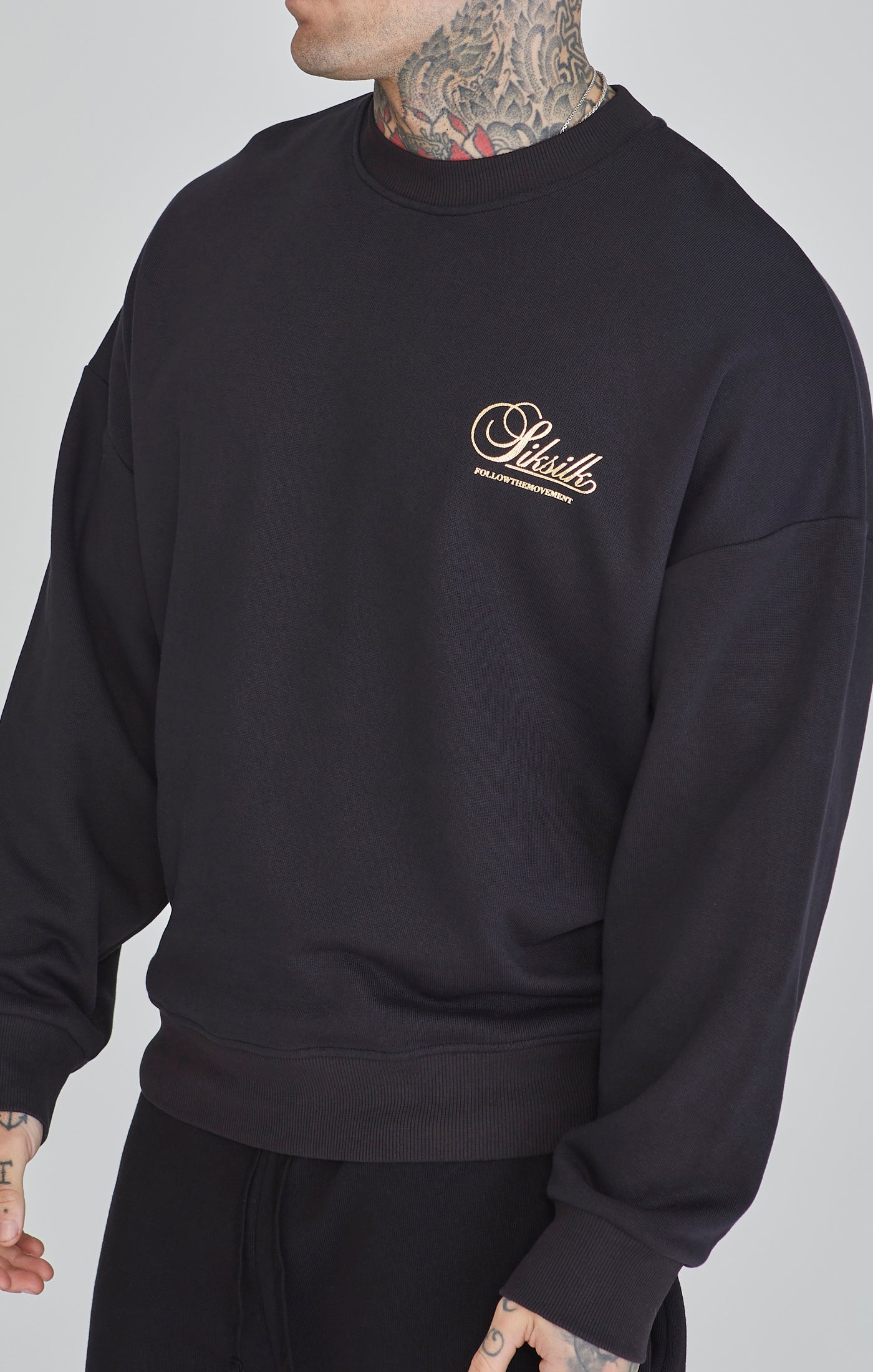 Graphic Sweater in Black Sweatshirts SikSilk   