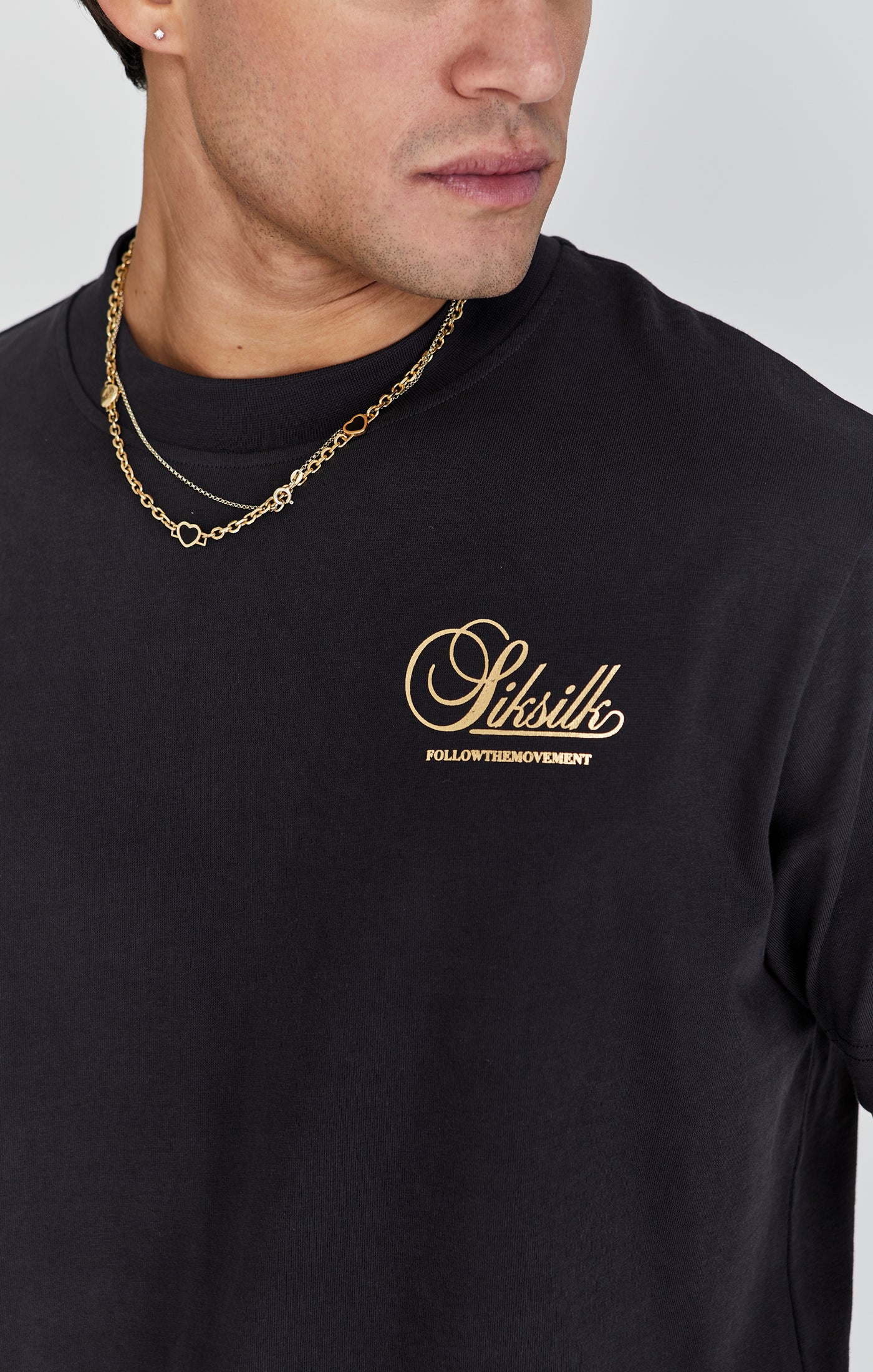 Graphic T-Shirt in Black T-Shirts SikSilk   