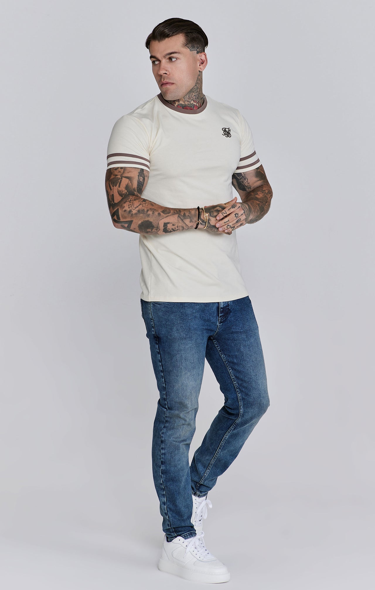 Tournament T-shirt in ecru T-shirts SikSilk   