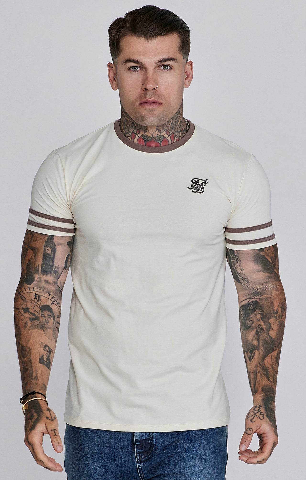 Tournament T-shirt in ecru T-shirts SikSilk   