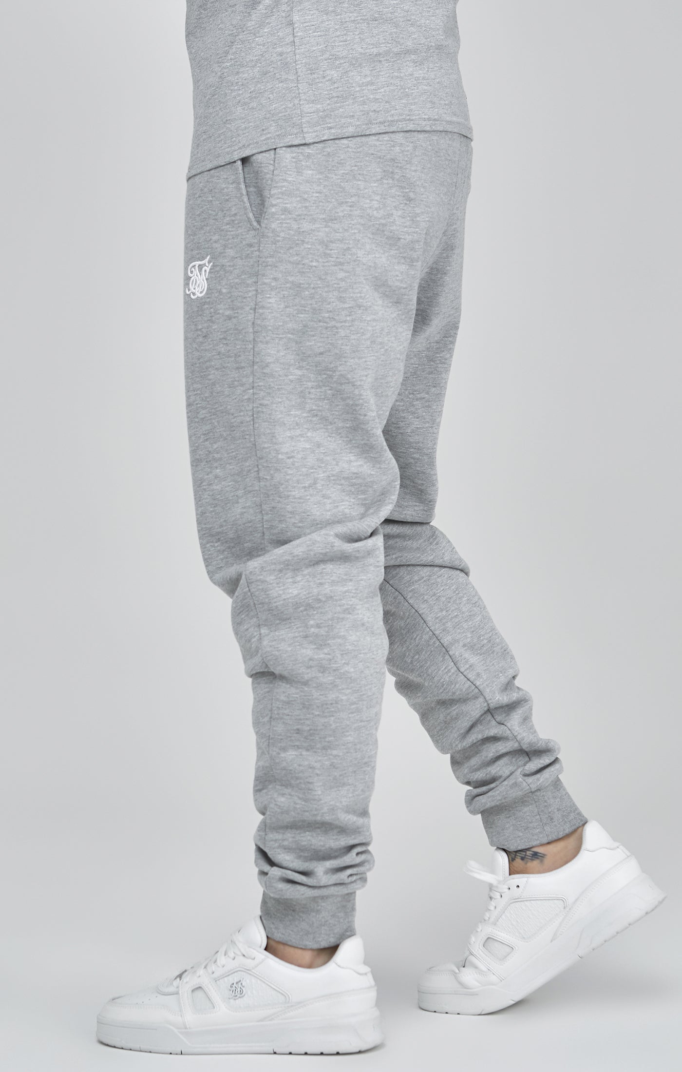 Essentials Joggers in Grey Marl Pants SikSilk   