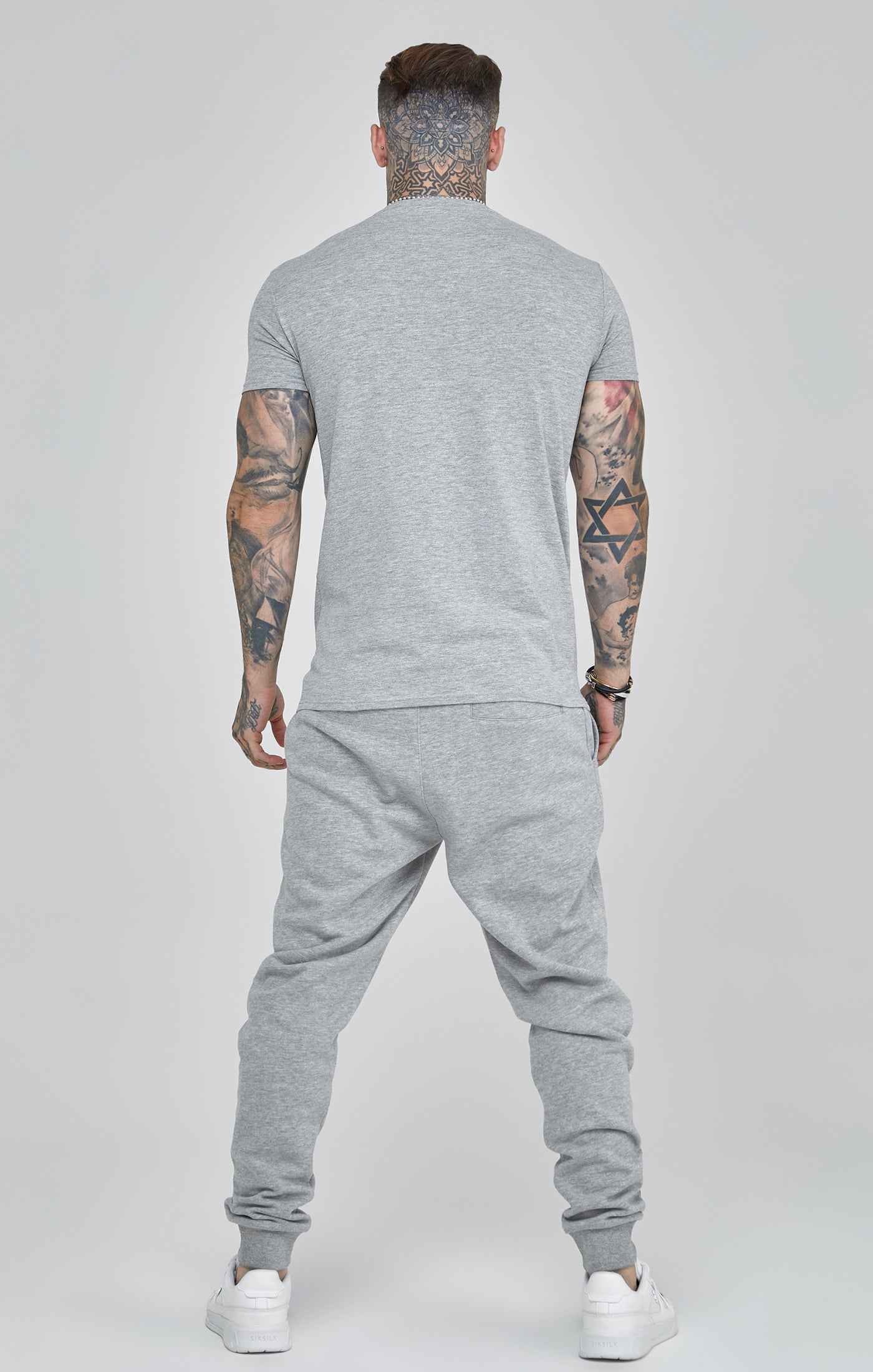 Essentials Joggers in Grey Marl Pants SikSilk   