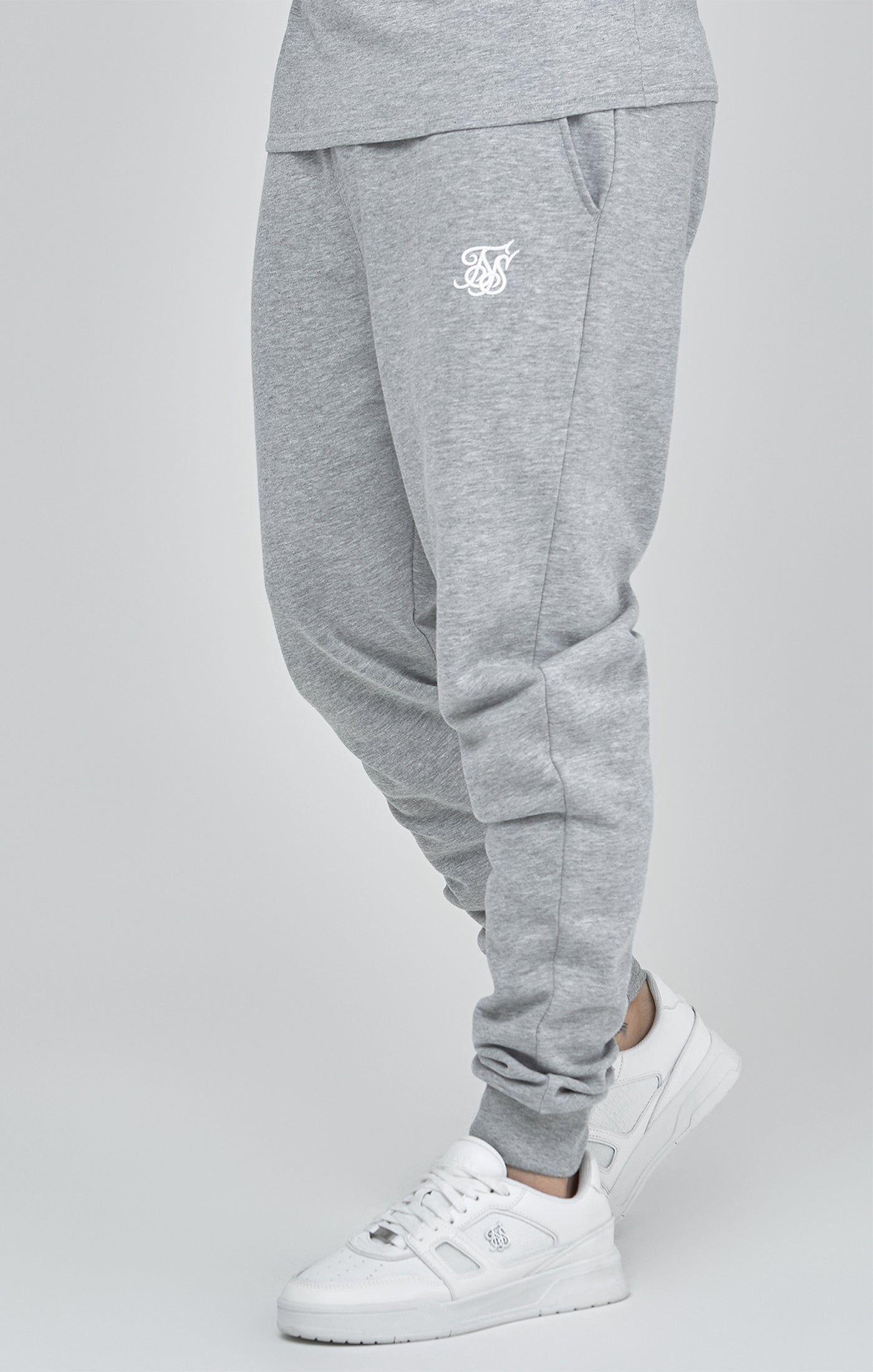 Essentials Joggers in Grey Marl Pants SikSilk   