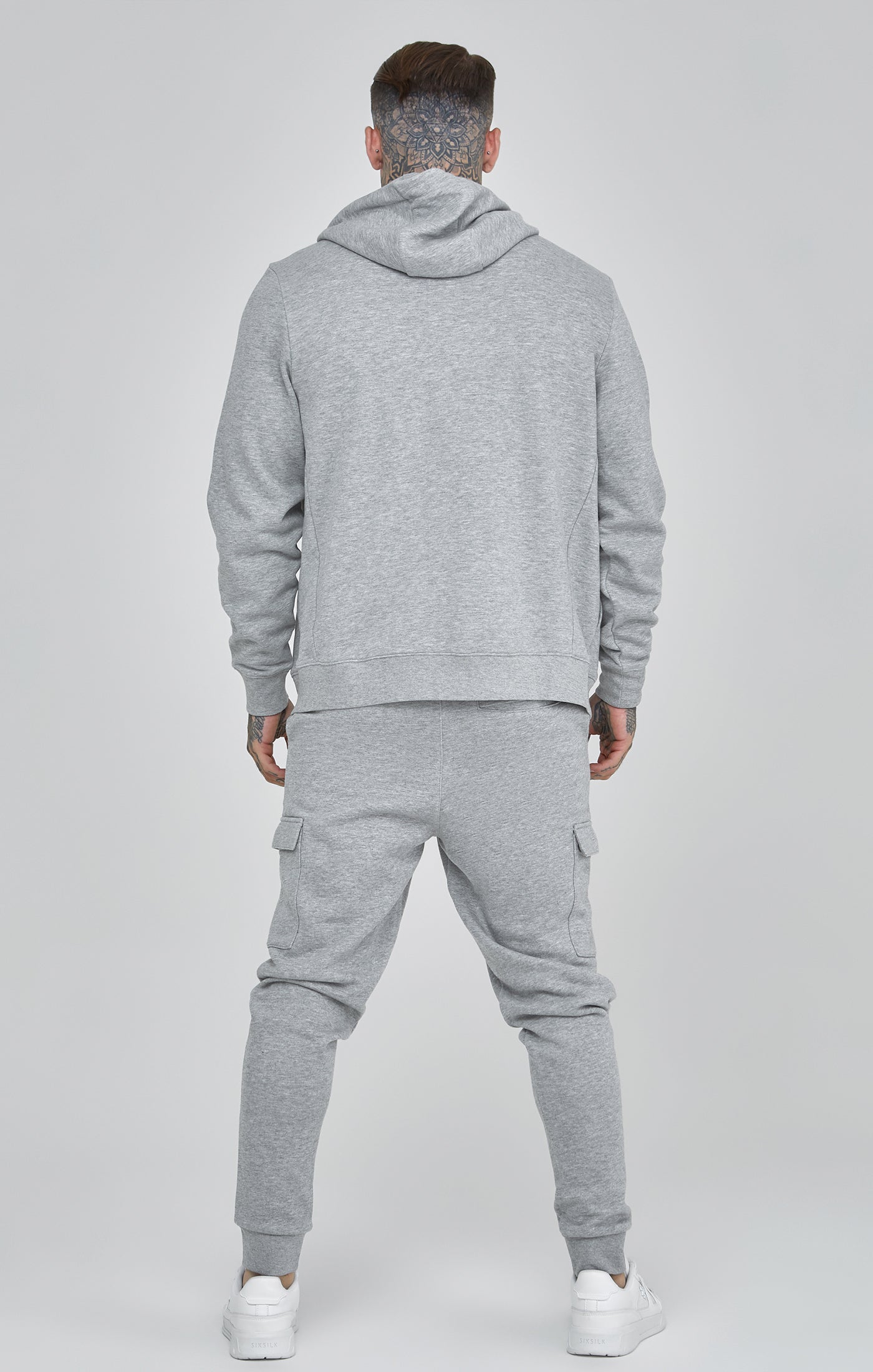 Essentials Cargo Joggers in Grey Marl Pants SikSilk   