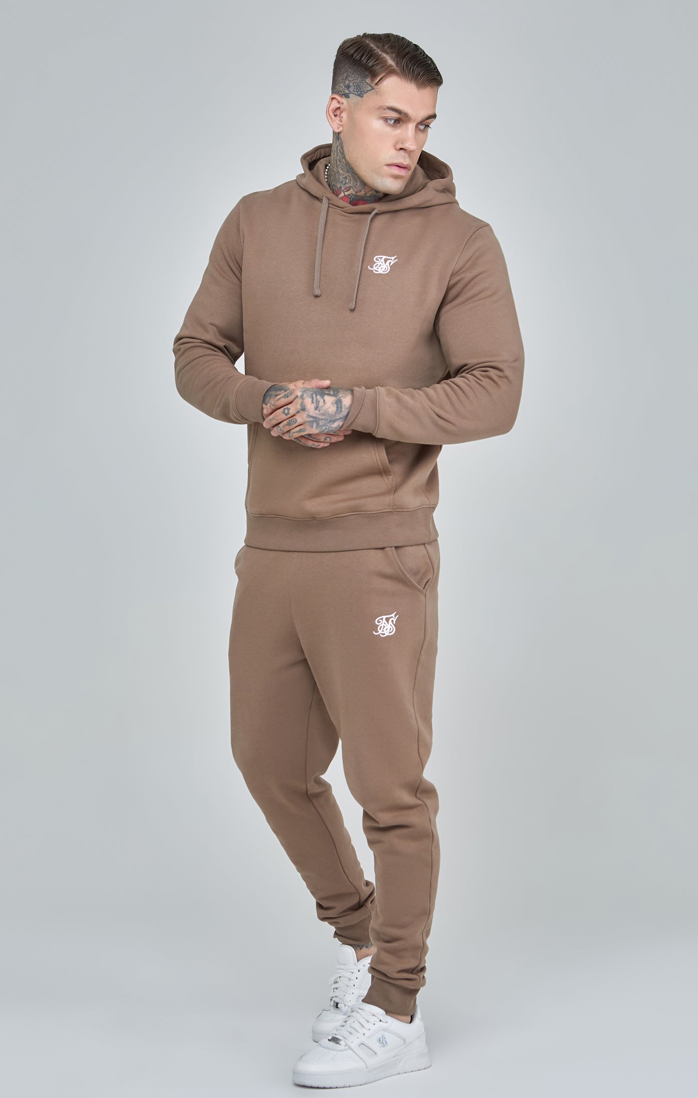 Essentials Joggers in Brown Pants SikSilk   