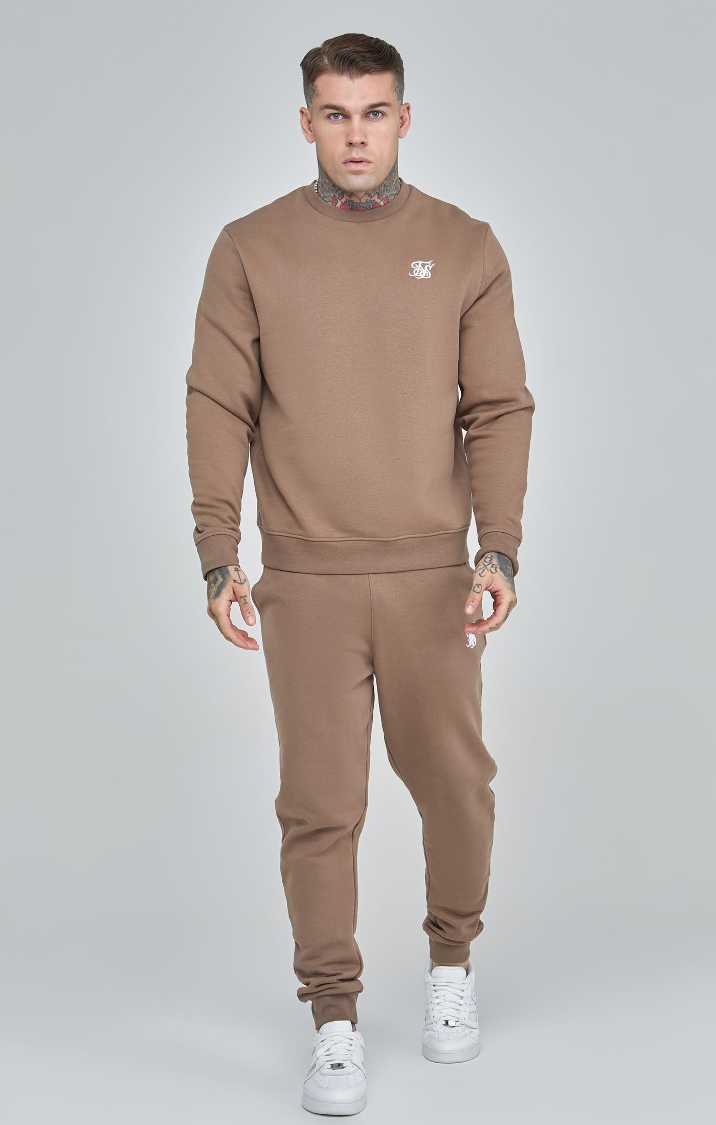 Essentials Sweater in Brown Sweatshirts SikSilk   