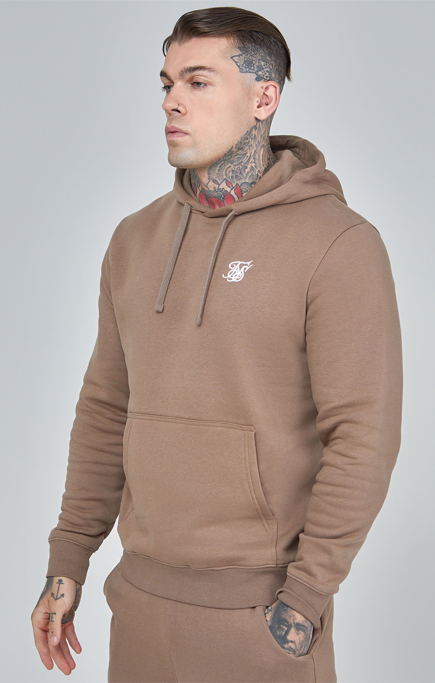 Essentials Overhead Hoodie in Brown Hoodie SikSilk   