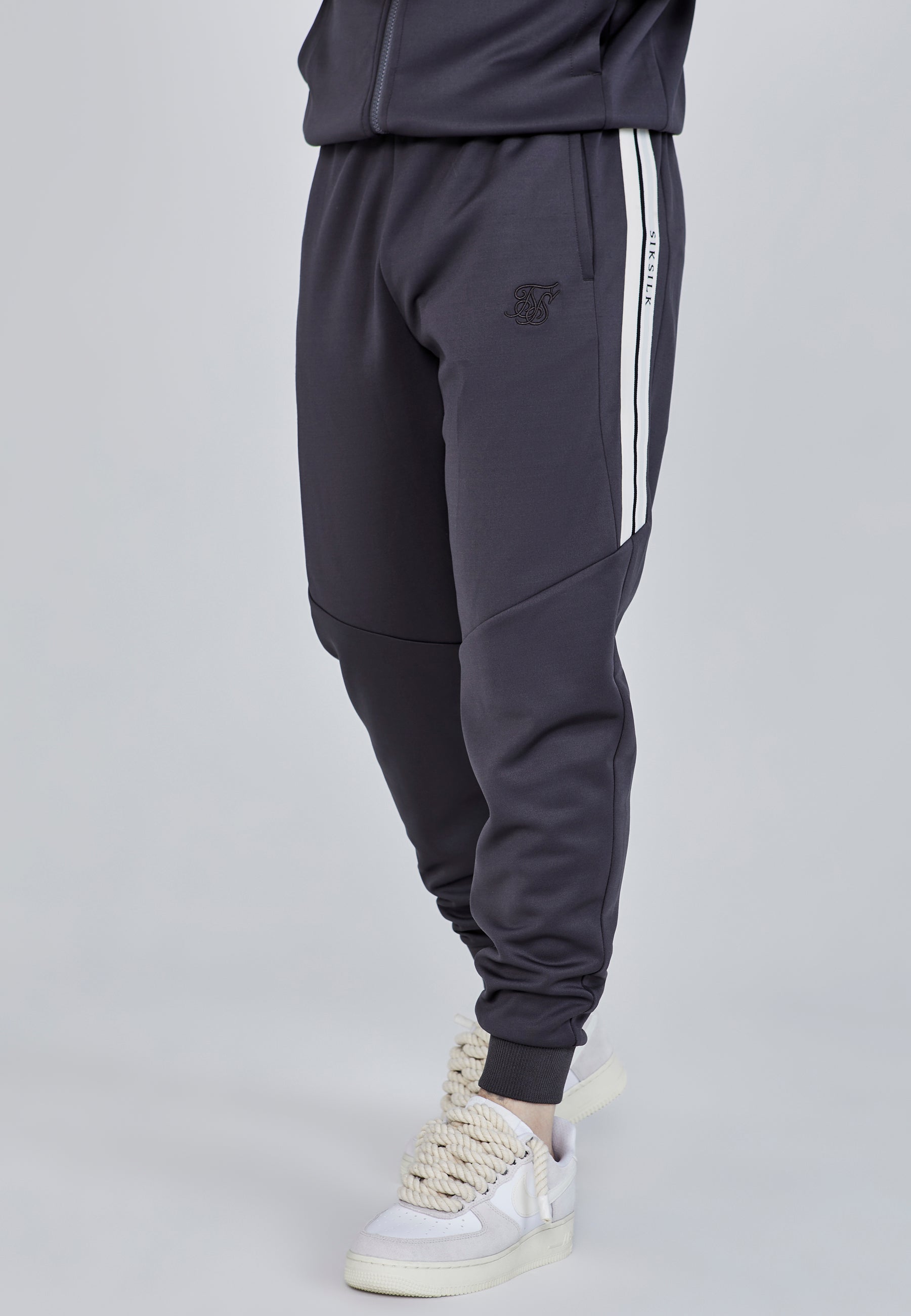 Relaxed Fit Joggers in Grey Pants SikSilk   