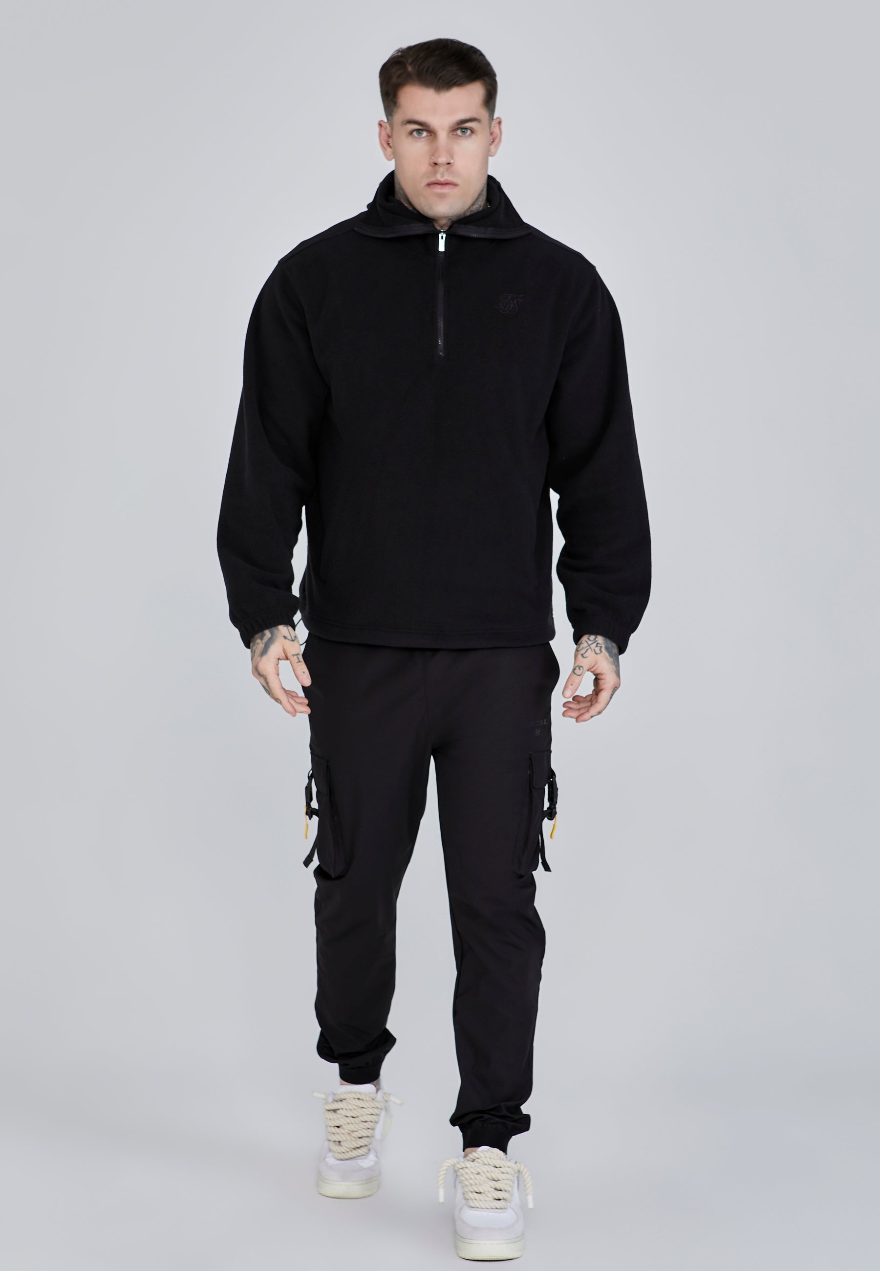 Cargo Pants in Black Pants SikSilk   