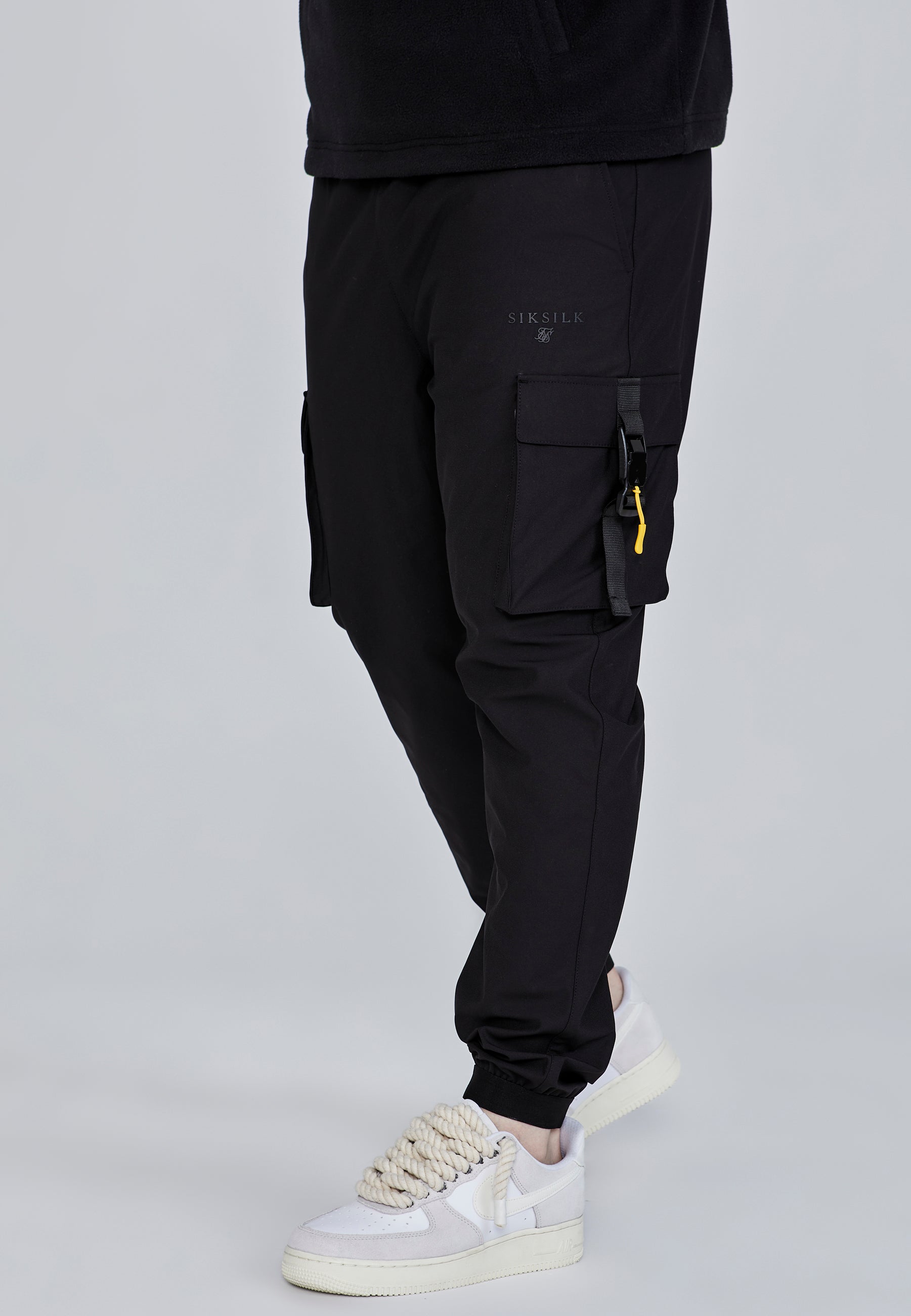 Cargo Pants in Black Pants SikSilk   