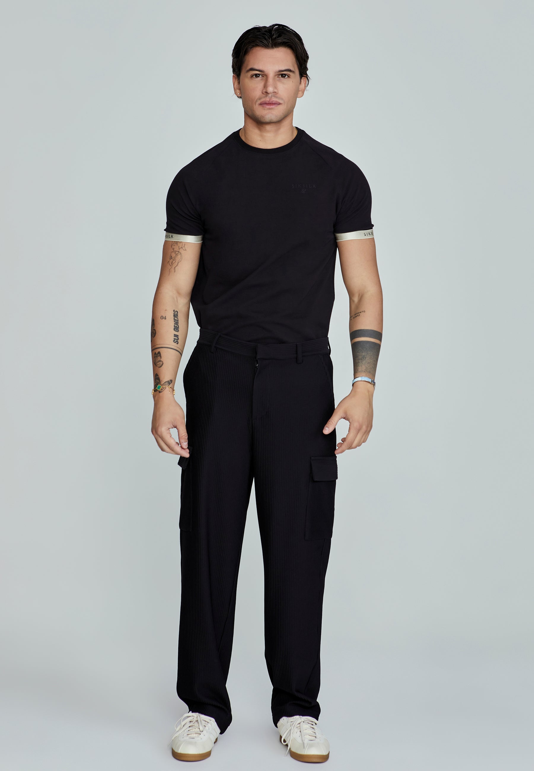 Cargo Pants in Black Pants SikSilk   