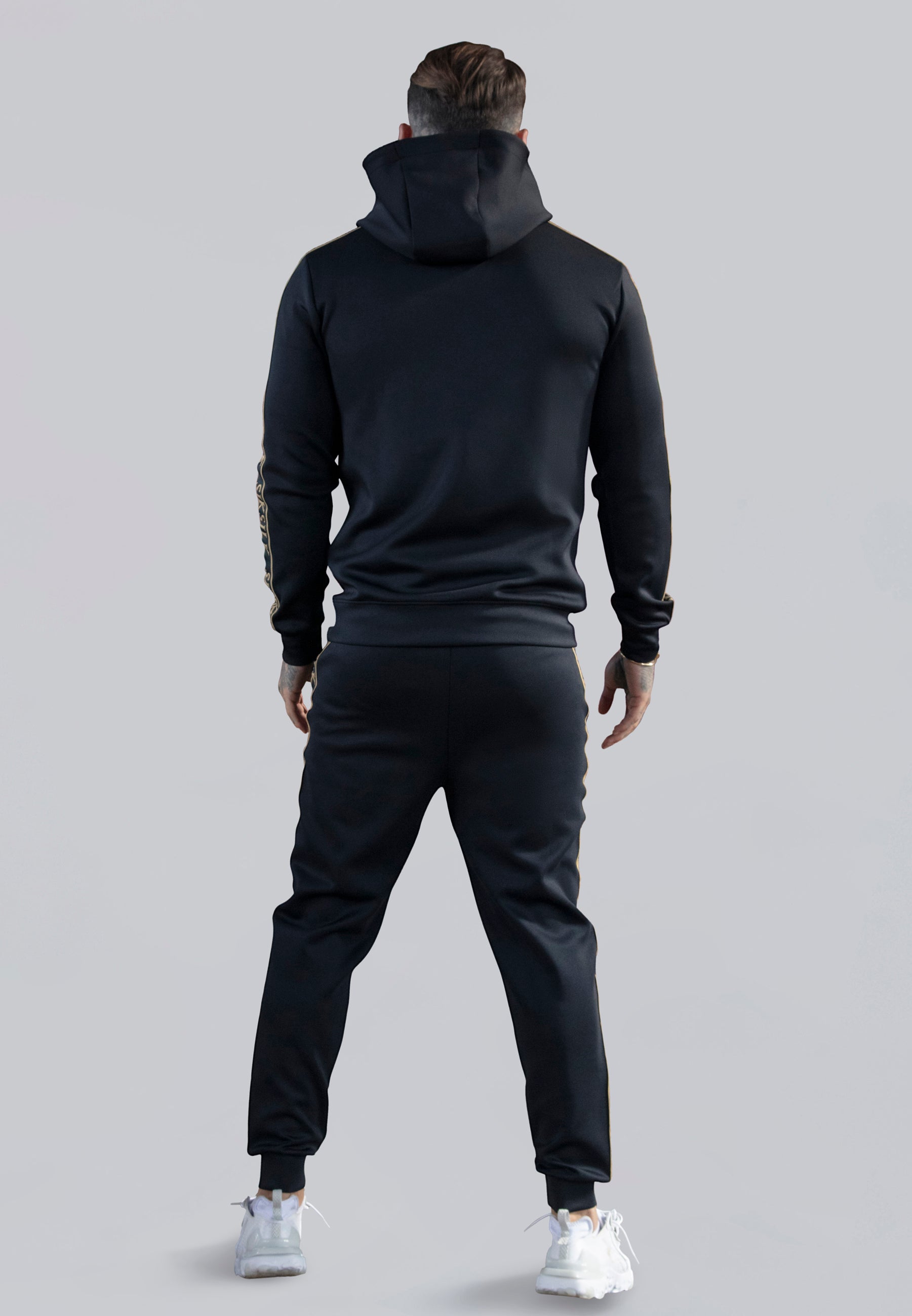 Pullover Hoodie in Black Hoodie SikSilk   