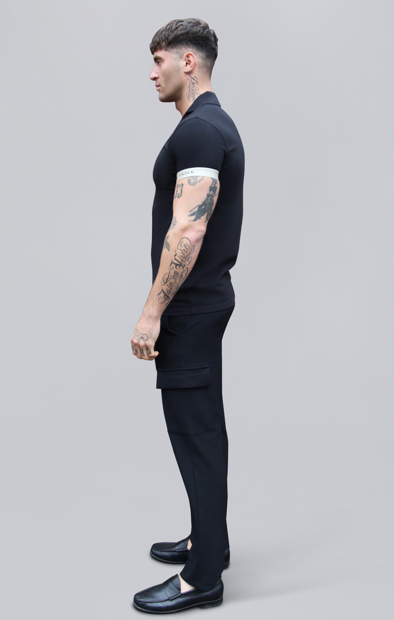 Polo T-Shirt in Black T-Shirts SikSilk   