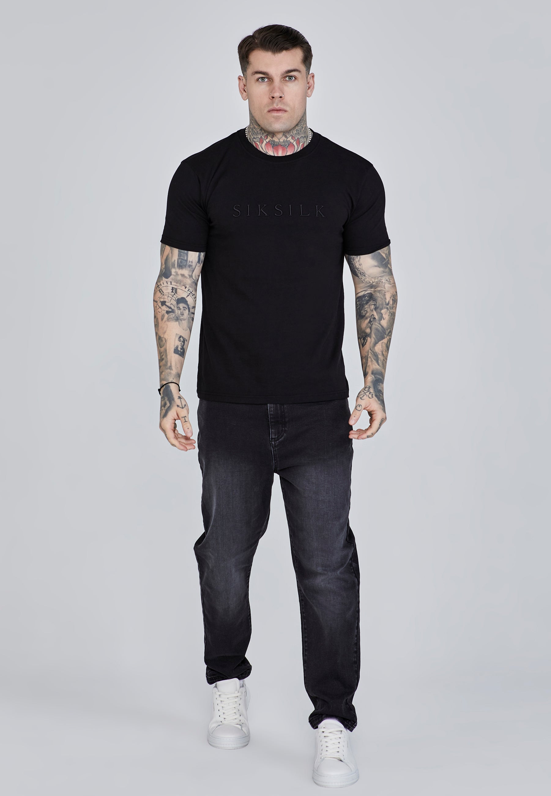 Logo T-Shirt in Black T-Shirts SikSilk   