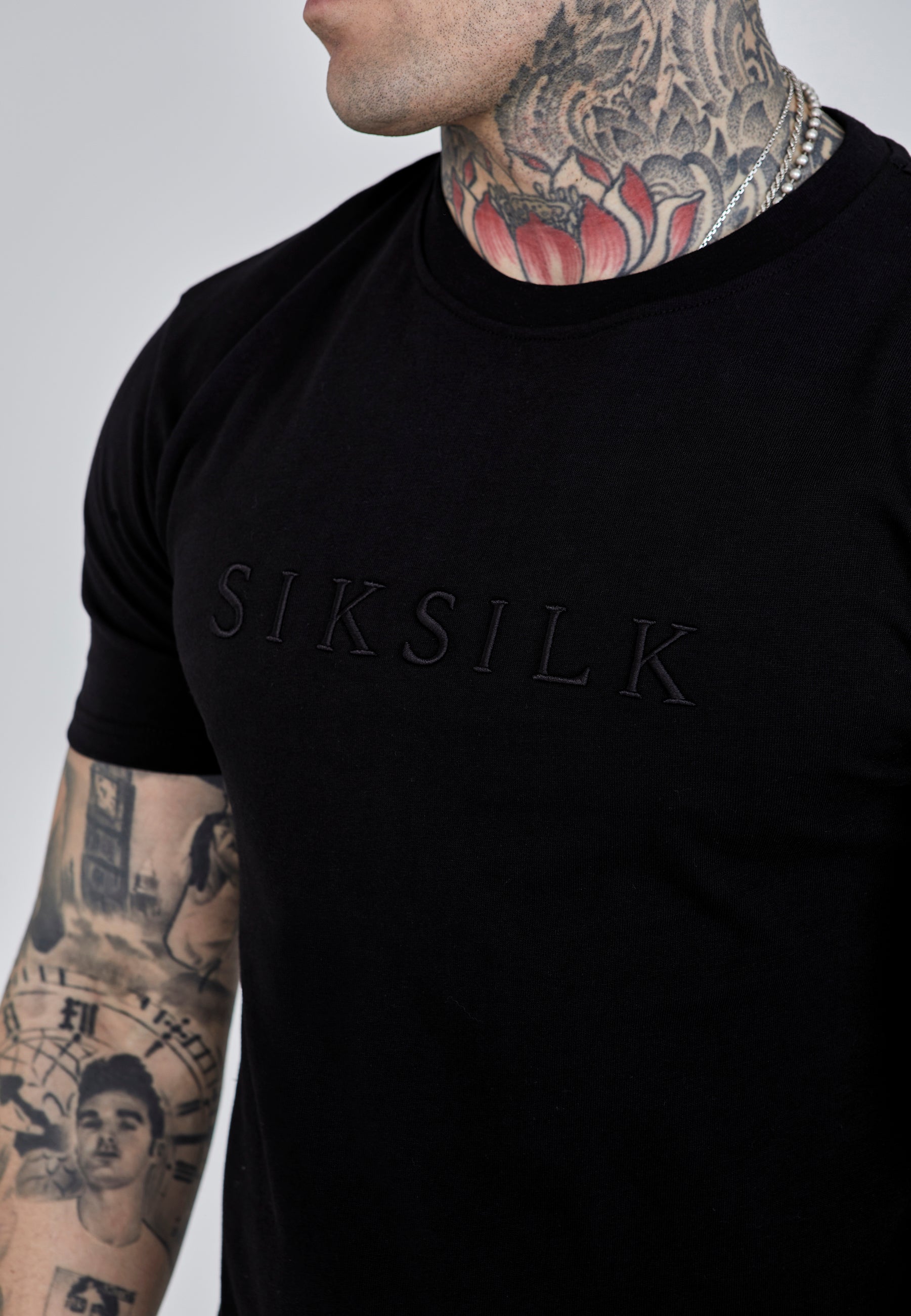 Logo T-Shirt in Black T-Shirts SikSilk   