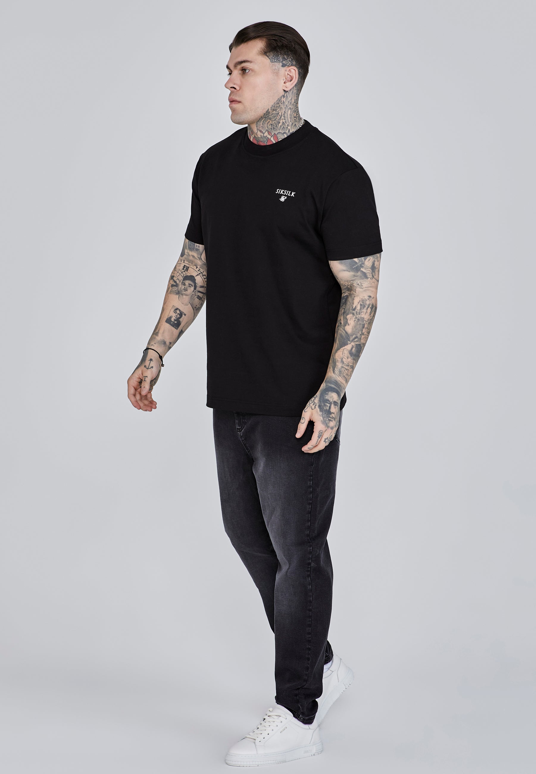 Graphic T-Shirt in Black T-Shirts SikSilk   