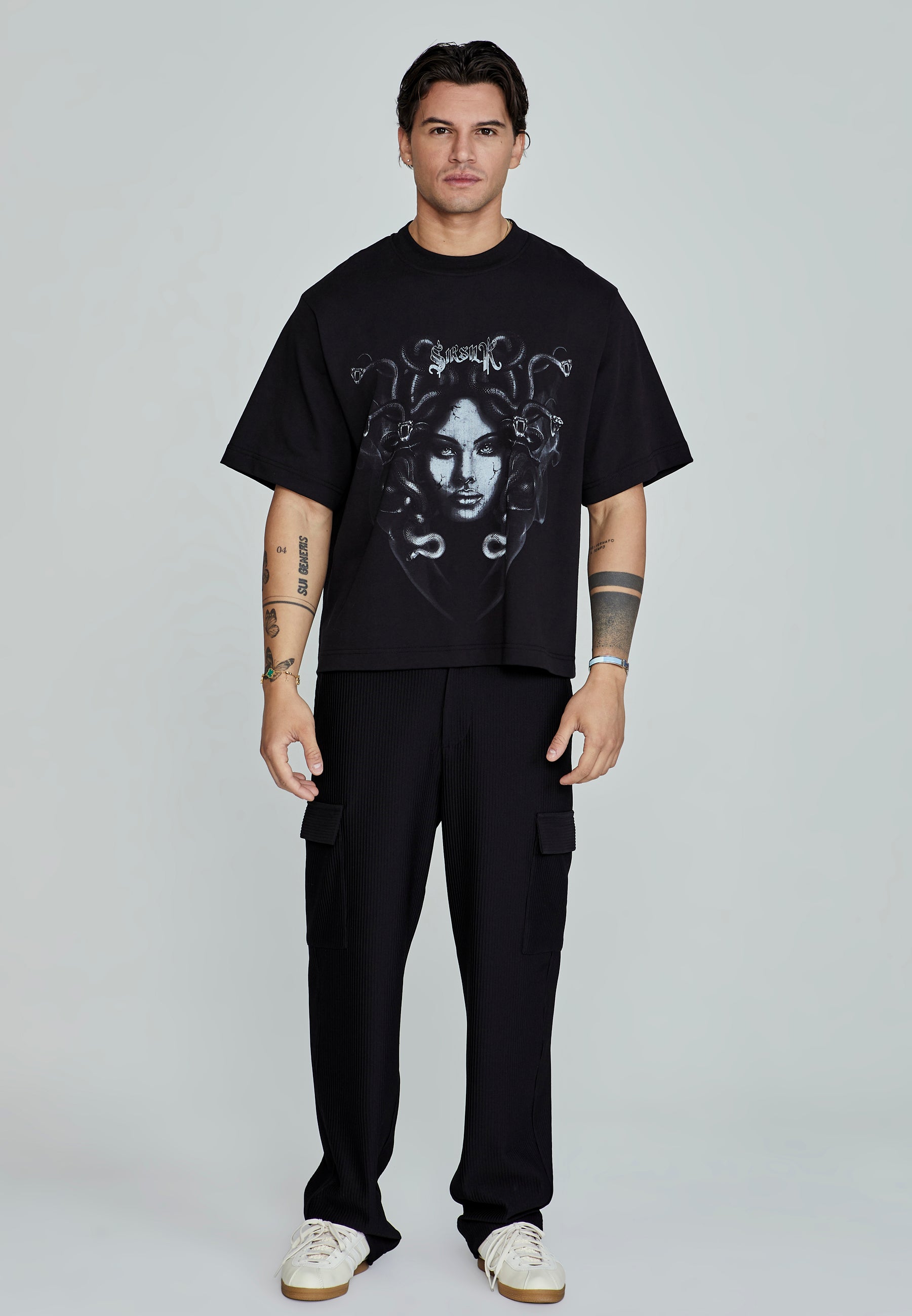 Medusa T-Shirt in Black T-Shirts SikSilk   