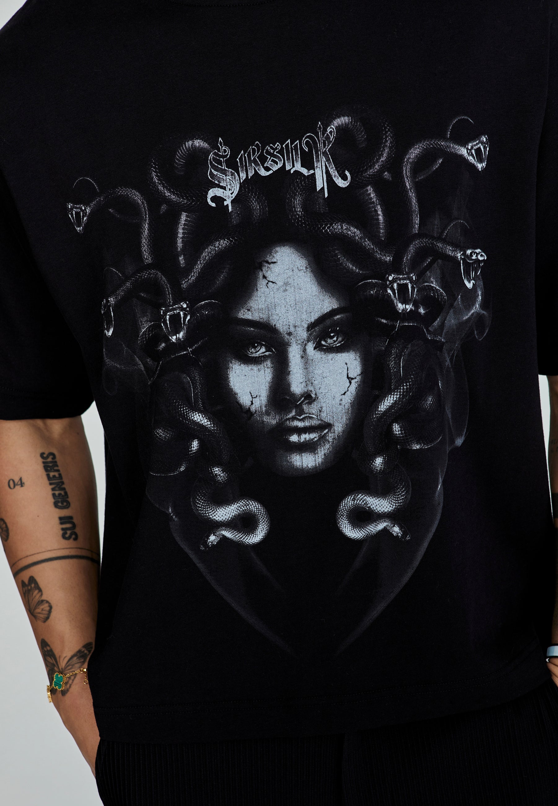 Medusa T-Shirt in Black T-Shirts SikSilk   