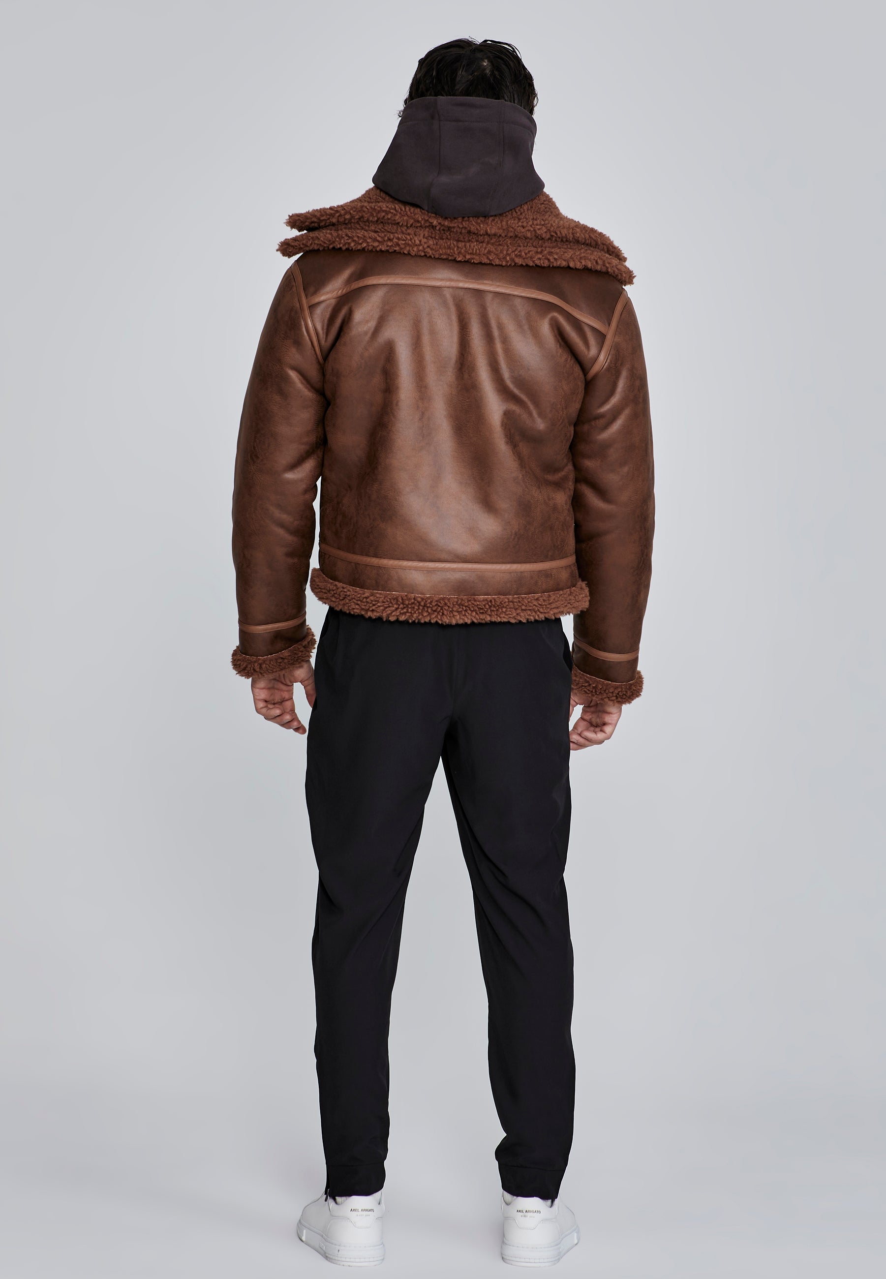 Aviator Jacket in Brown Jackets SikSilk   