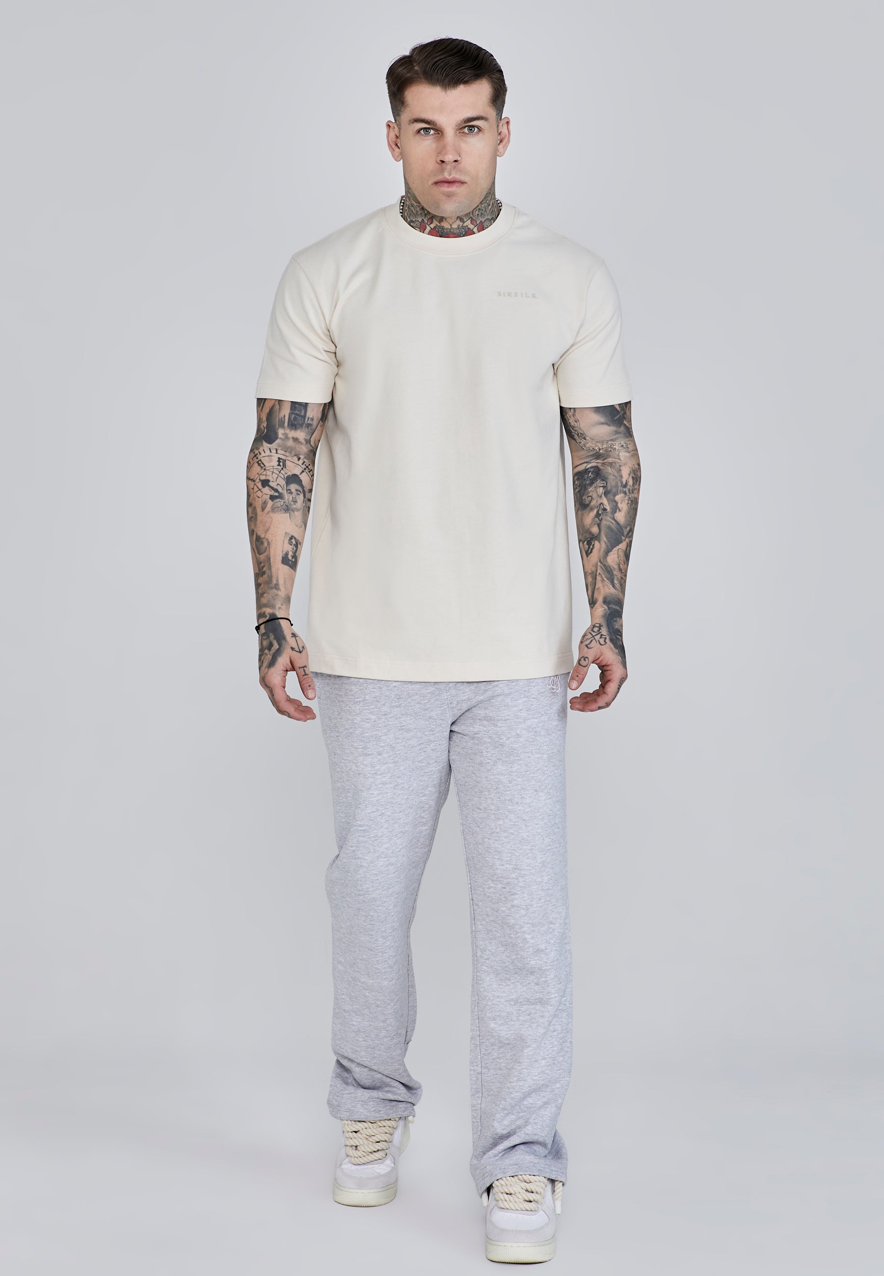 Filigree T-shirt in ecru T-shirts SikSilk   