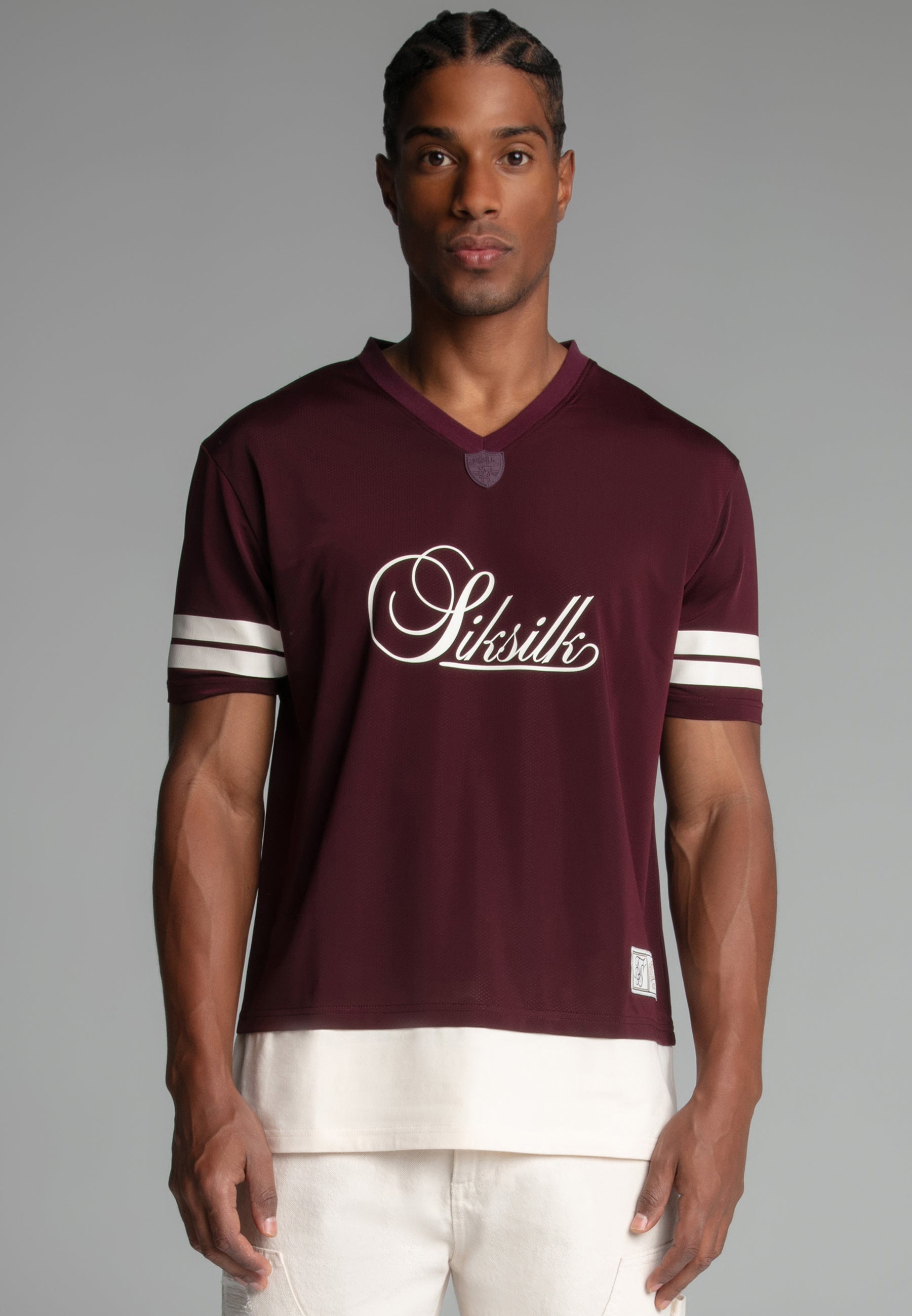Sports T-Shirt in Burgundy T-Shirts SikSilk
