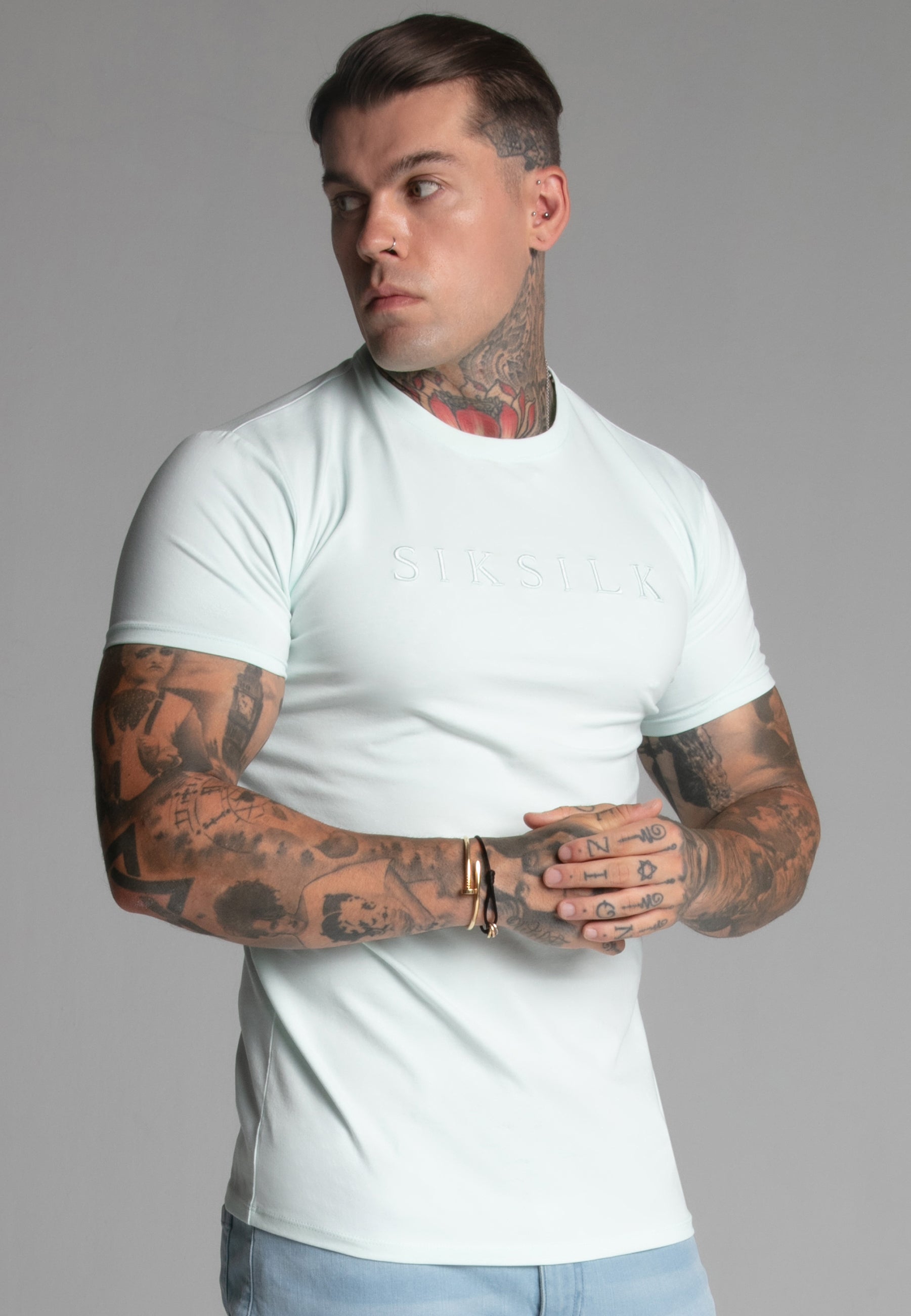 Muscle Fit T-Shirt in Green T-Shirts SikSilk