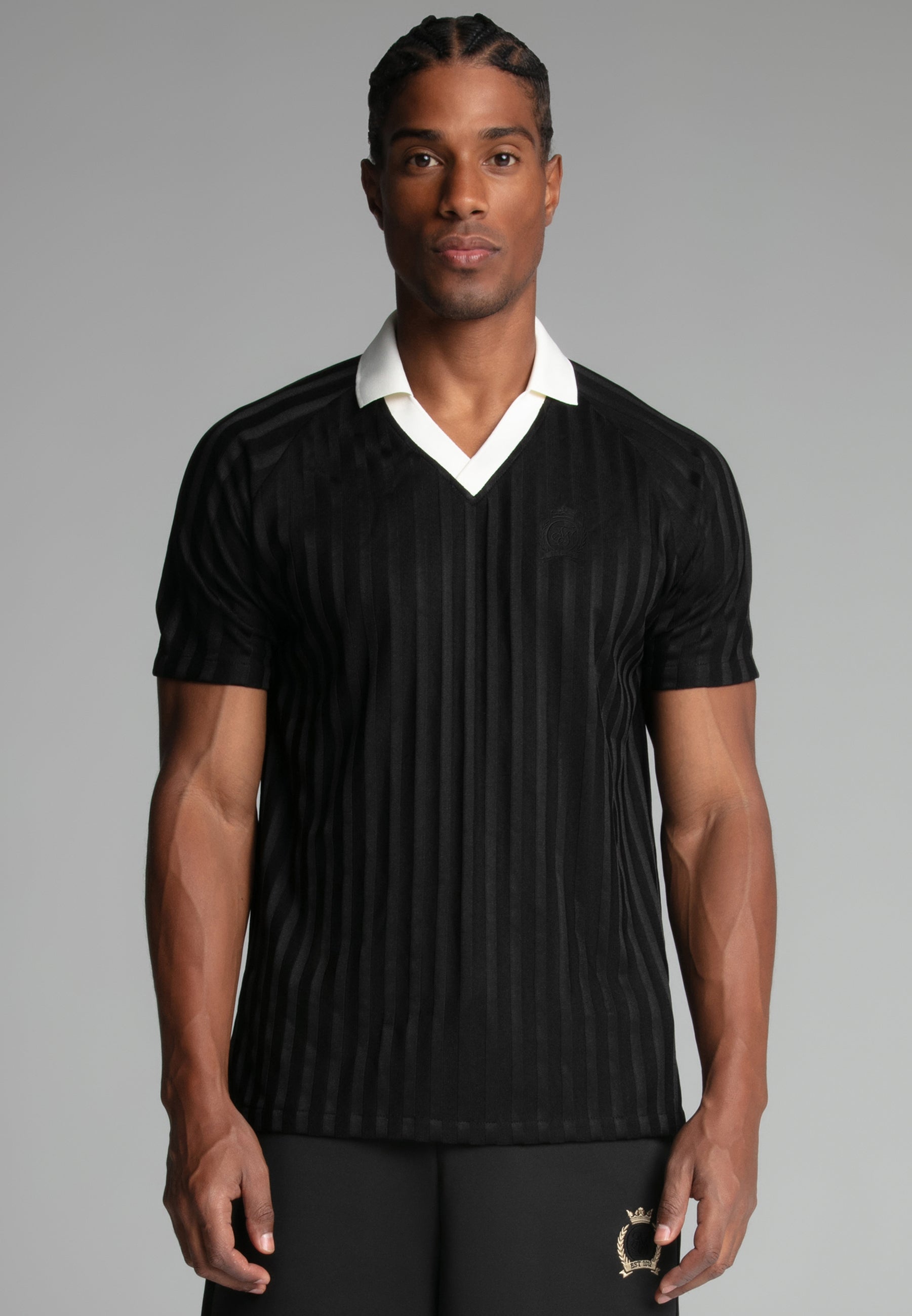 Polo T-Shirt in Black T-Shirts SikSilk
