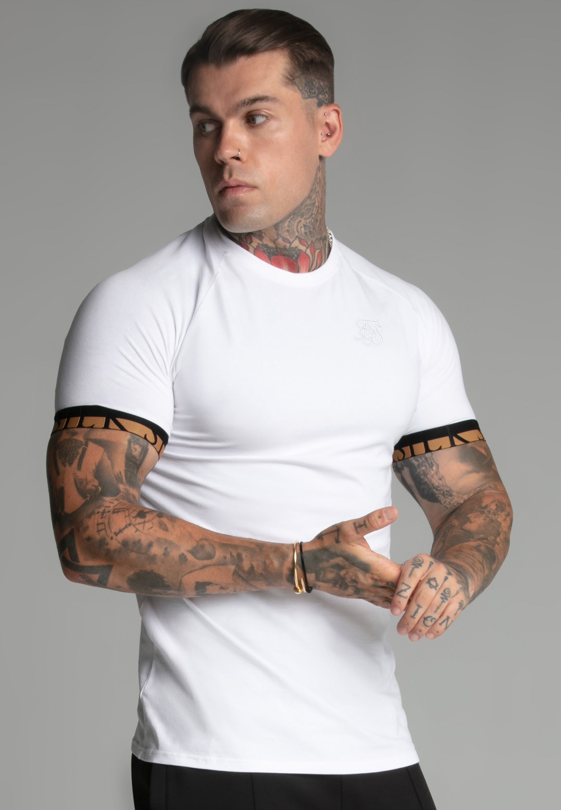 Tech T-Shirt in White T-Shirts SikSilk