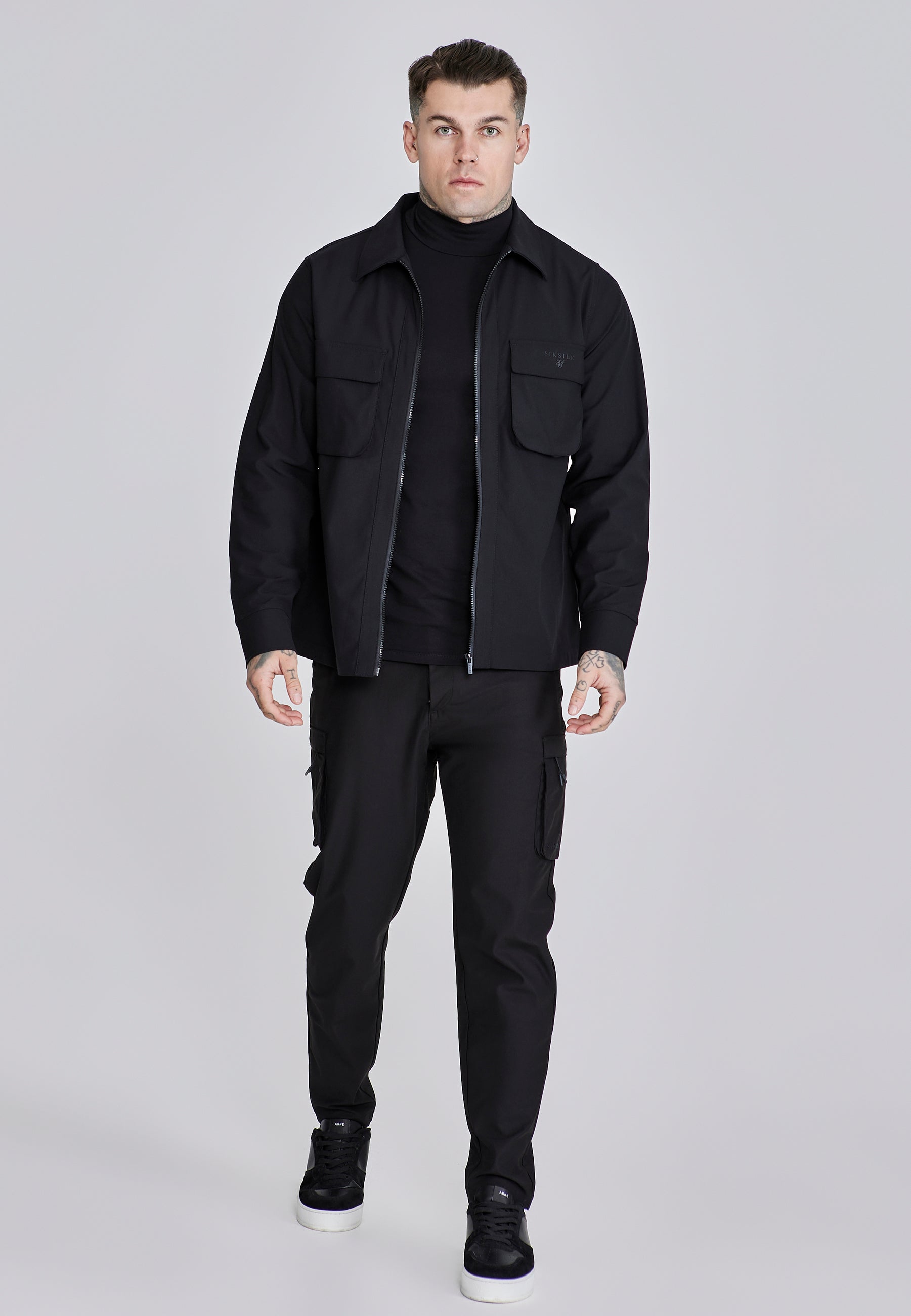 Smart Cargo Pants in Black Pants SikSilk