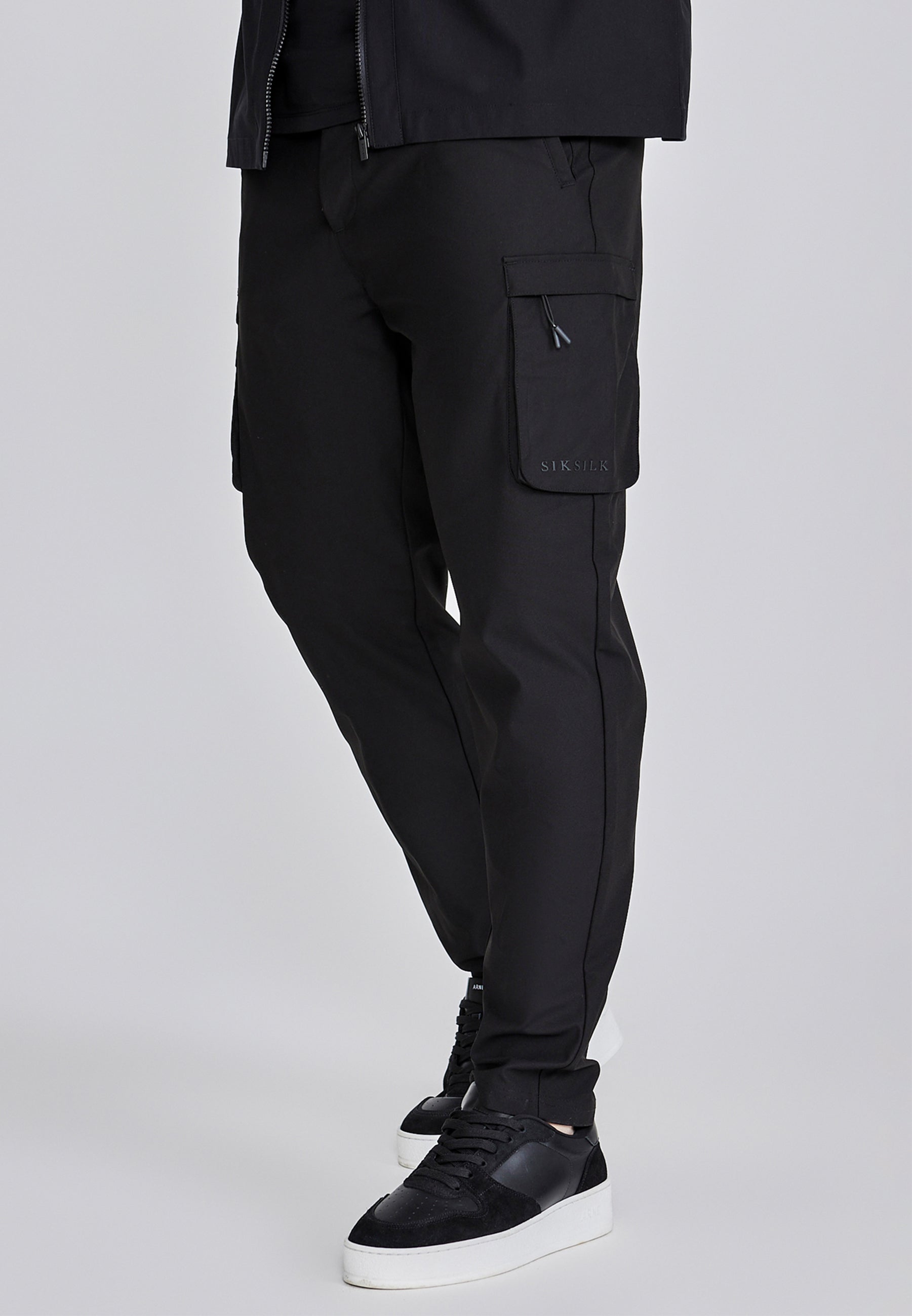 Smart Cargo Pants in Black Pants SikSilk