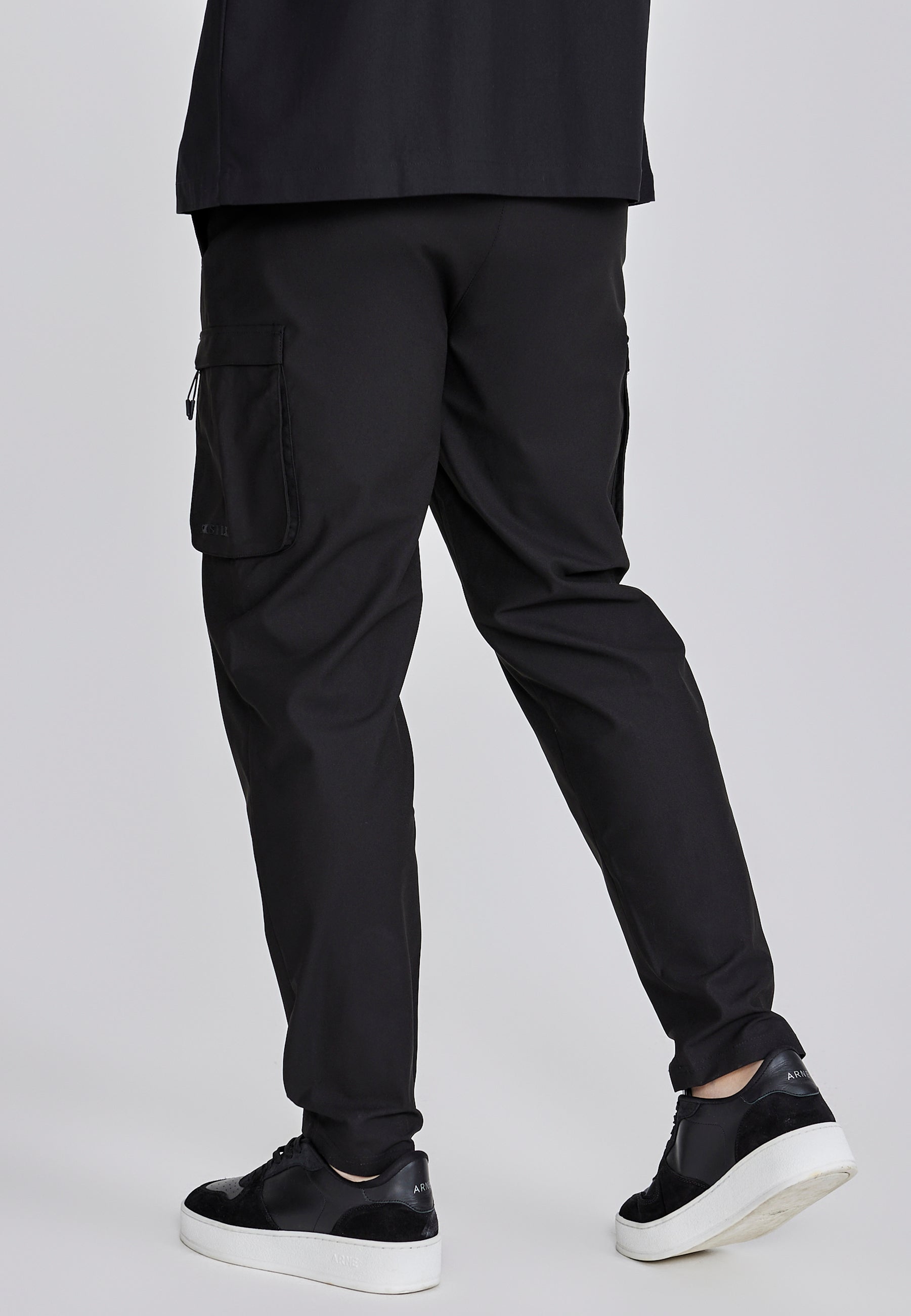 Smart Cargo Pants in Black Pants SikSilk