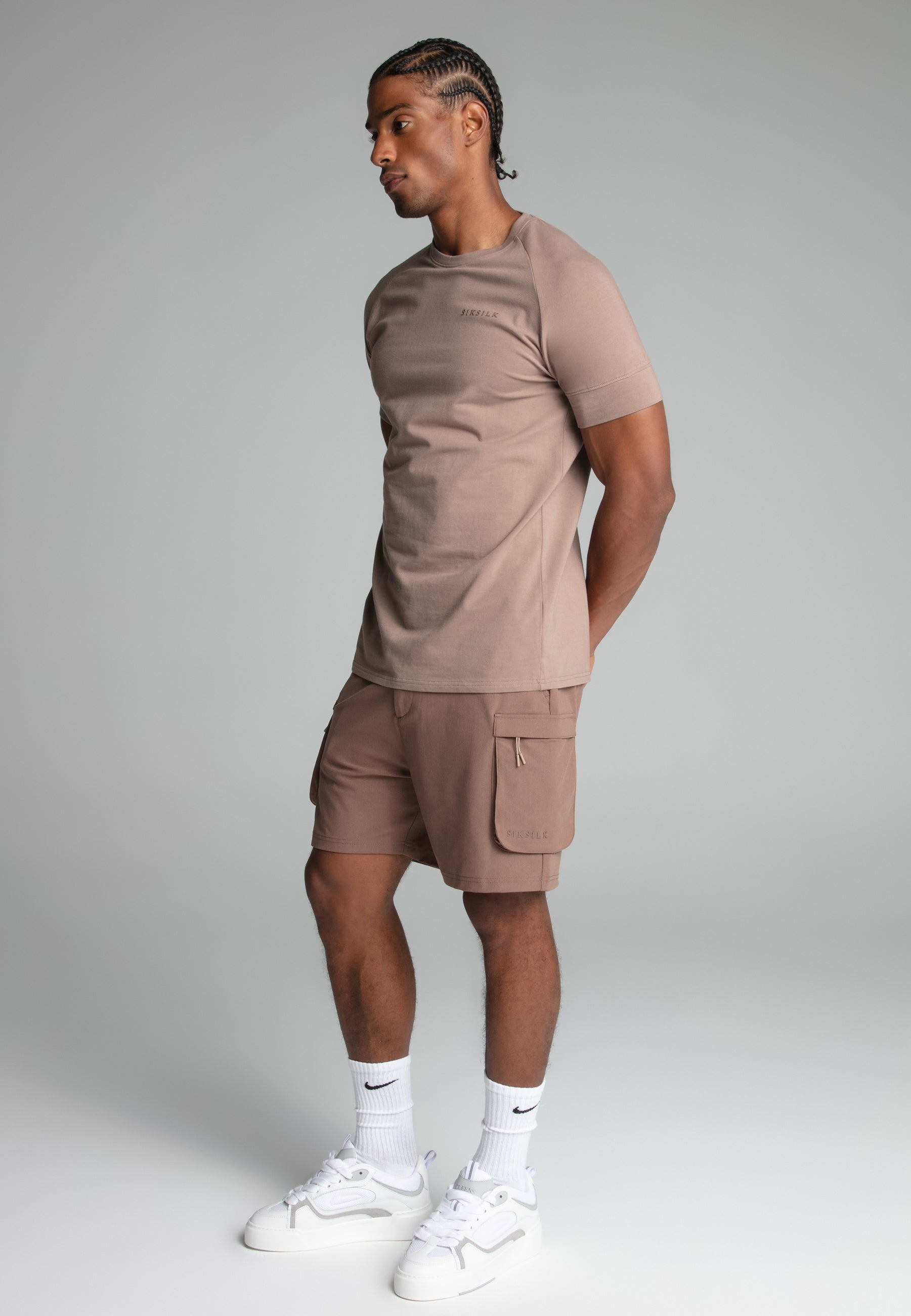 Smart Cargo Shorts in Brown Shorts SikSilk
