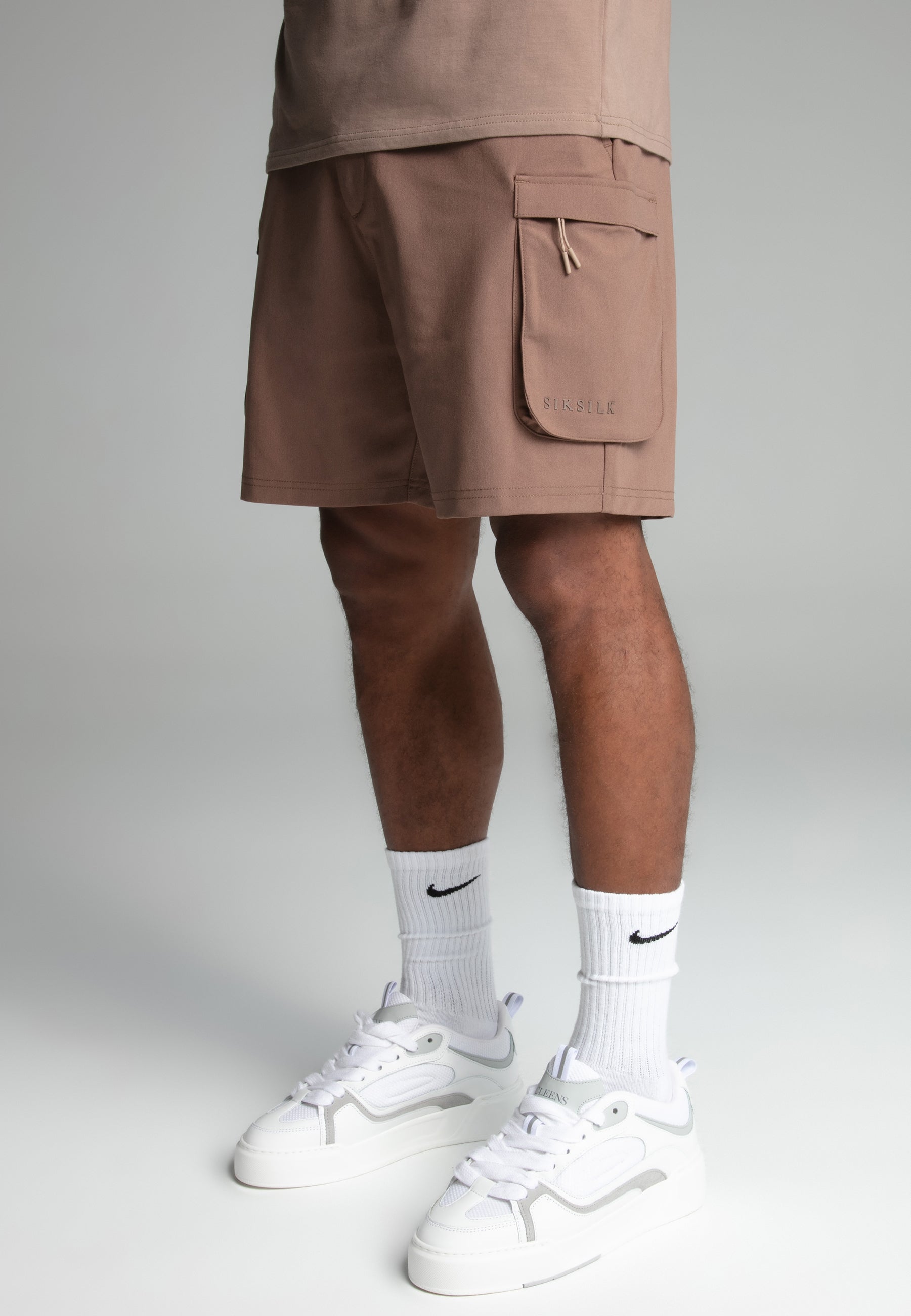 Smart Cargo Shorts in Brown Shorts SikSilk