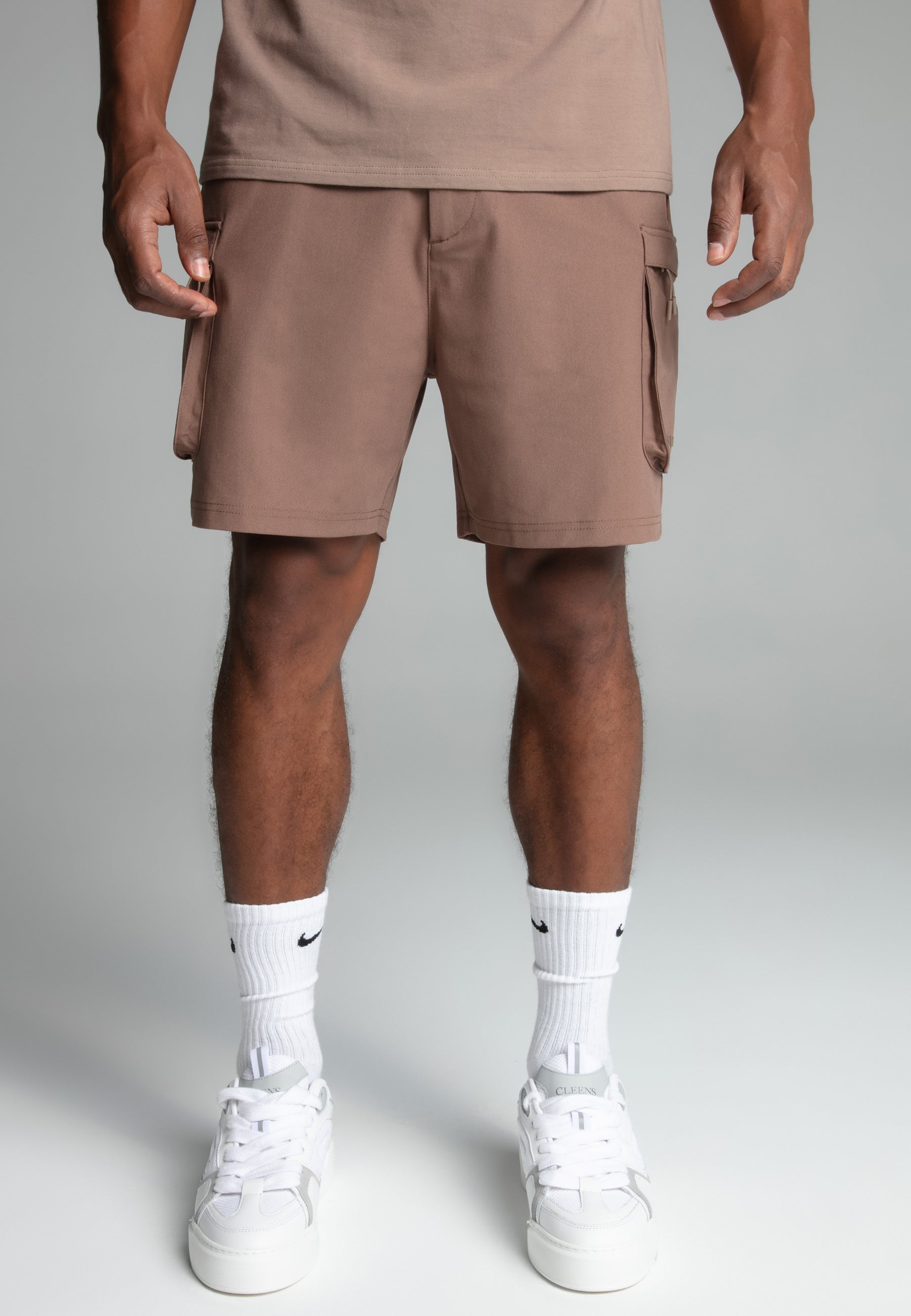 Smart Cargo Shorts in Brown Shorts SikSilk