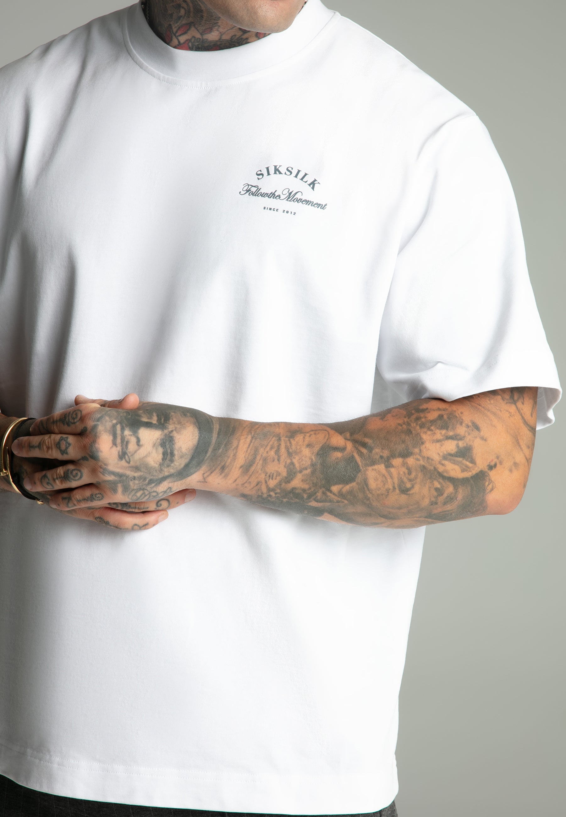 Logo T-Shirt in White T-Shirts SikSilk