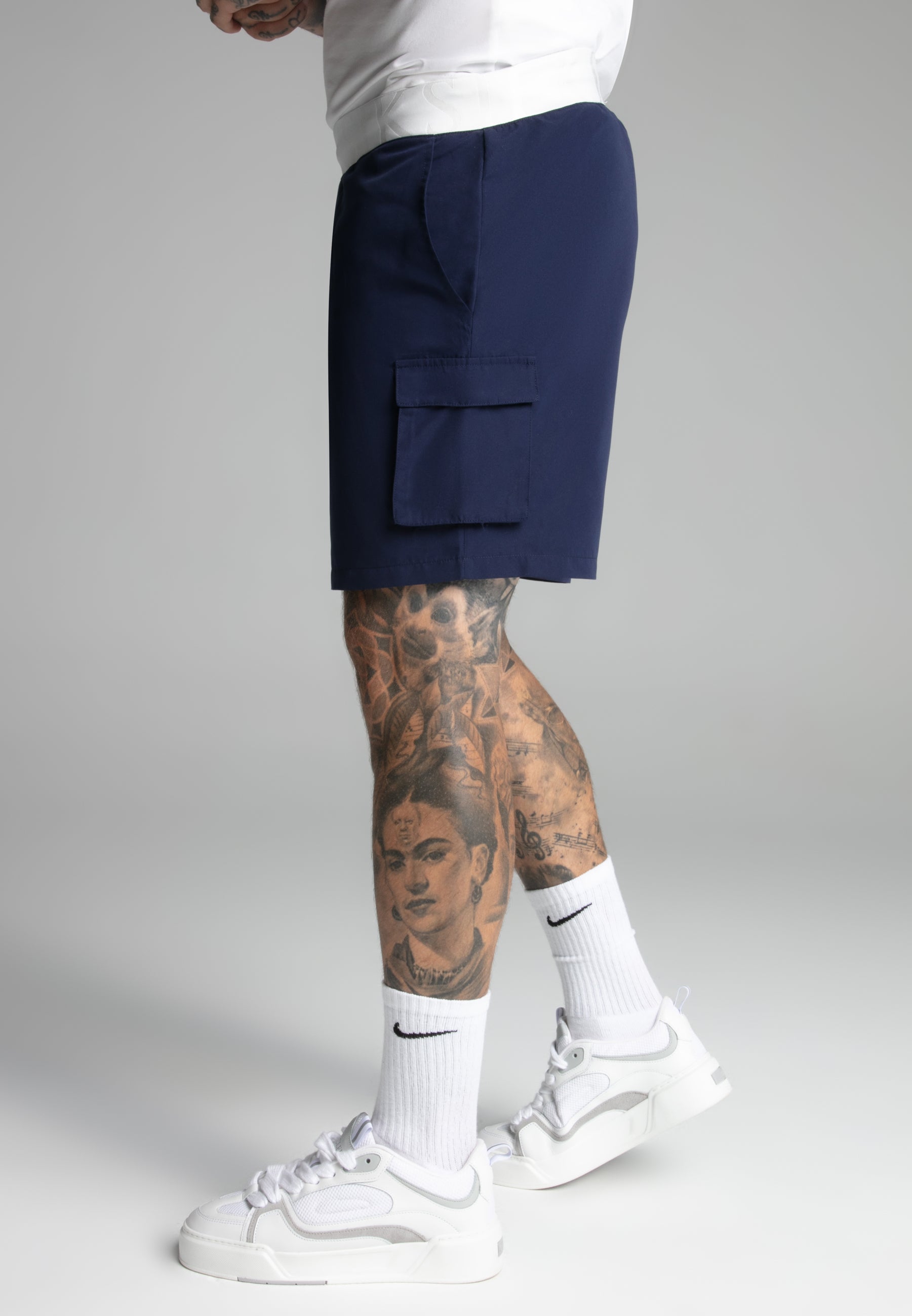 Cargo Swim Short in Black Swimming Trunks SikSilk